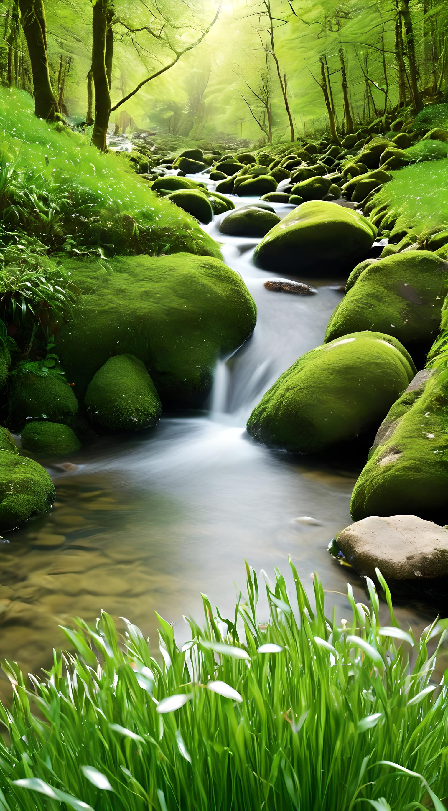 小溪流水