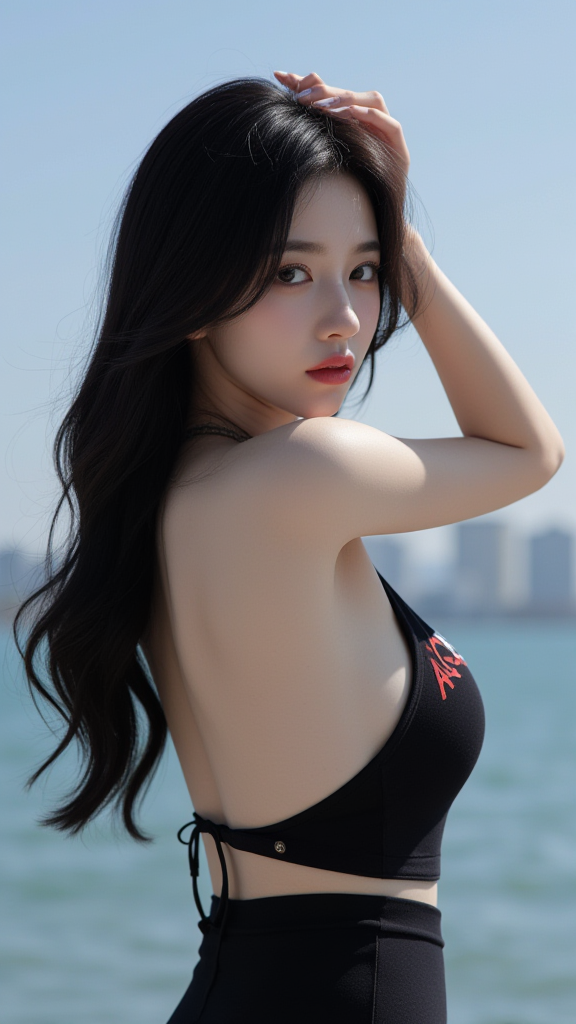 露背装女孩