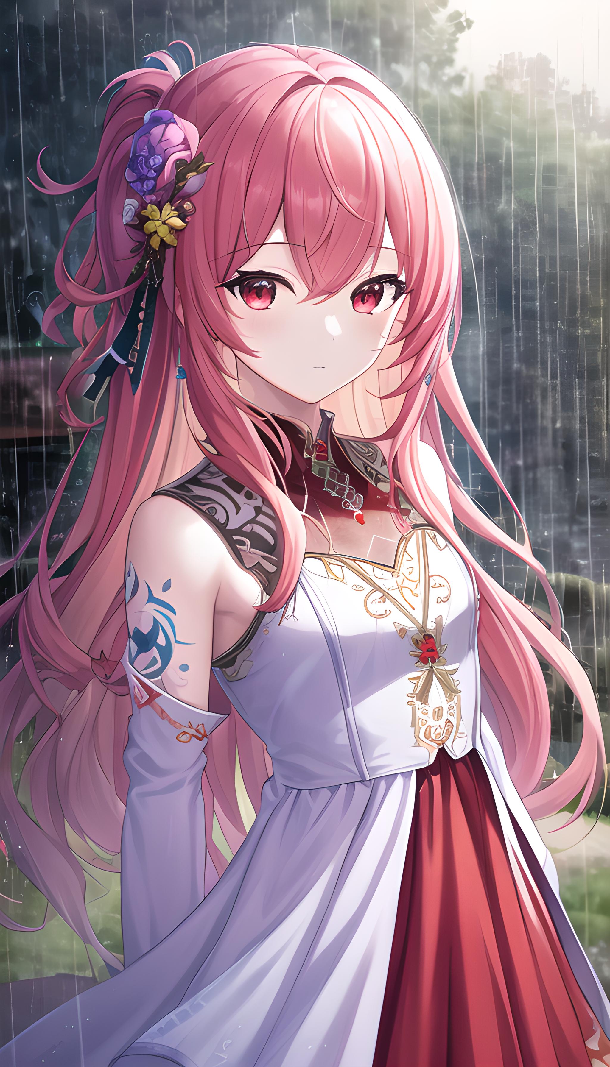 雨中美少女