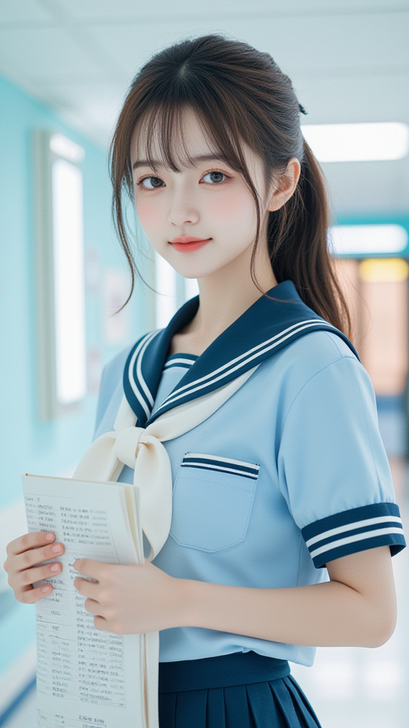 马尾辫子女孩