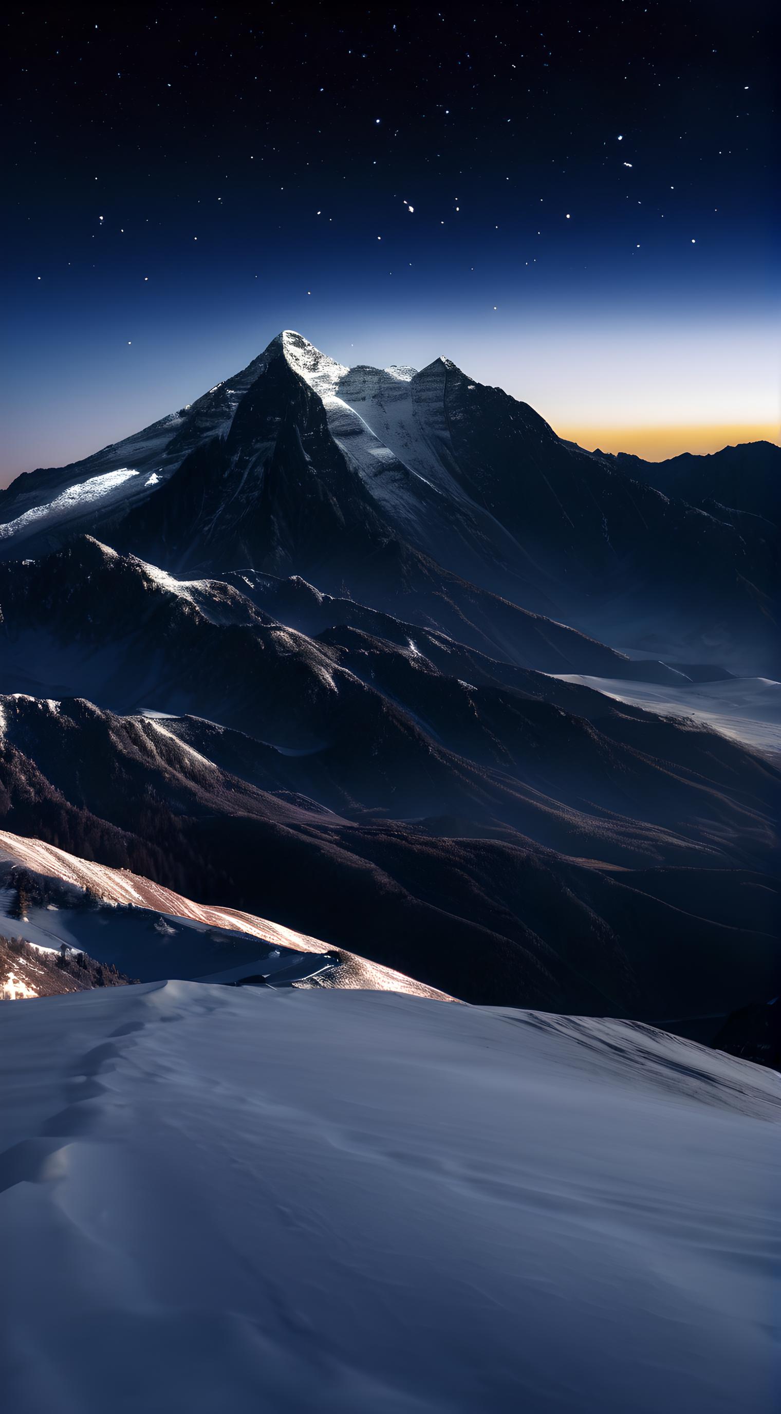 雪山星空