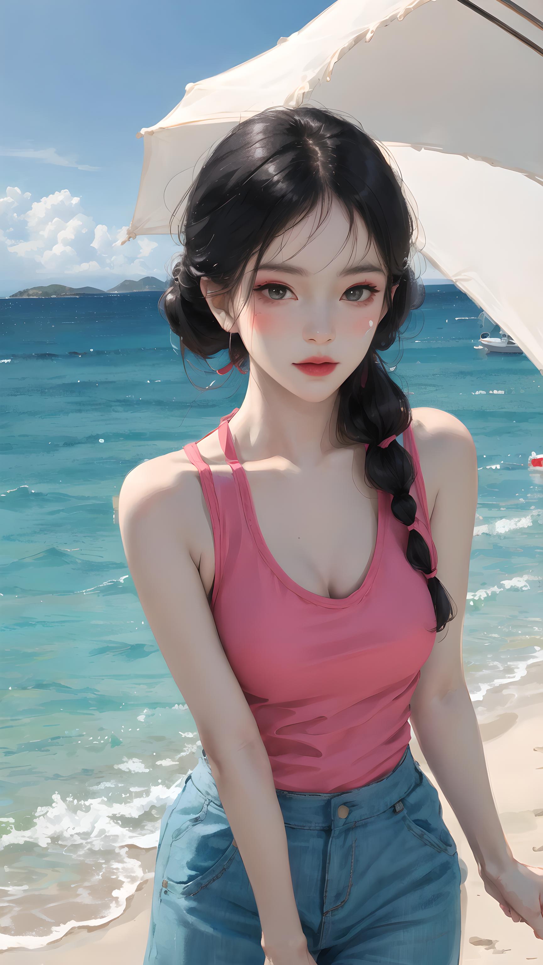 海边美女