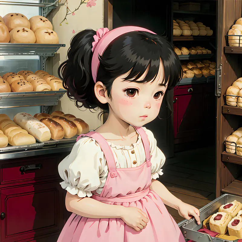 做面包的小姑娘