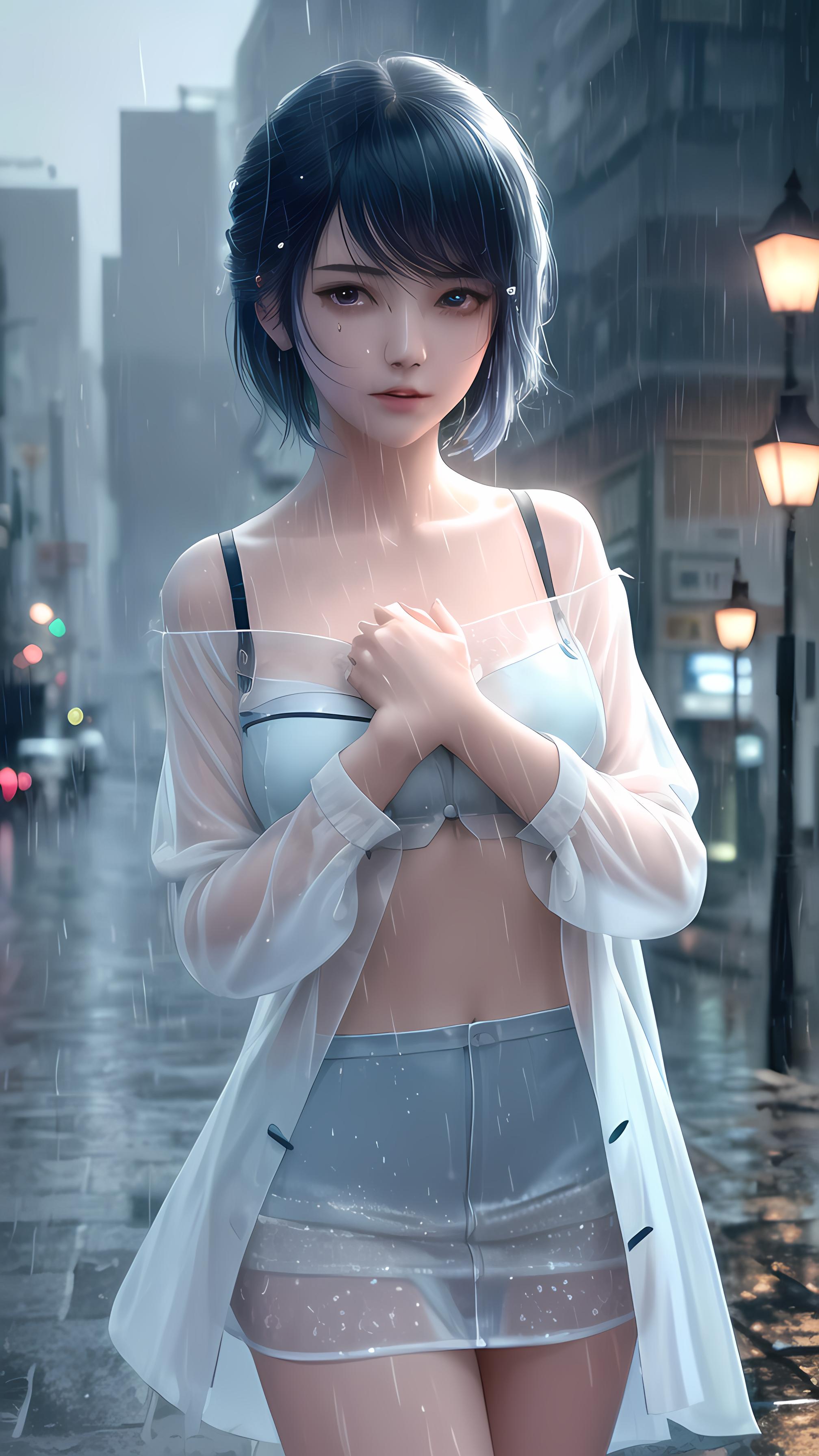 雨中的女孩