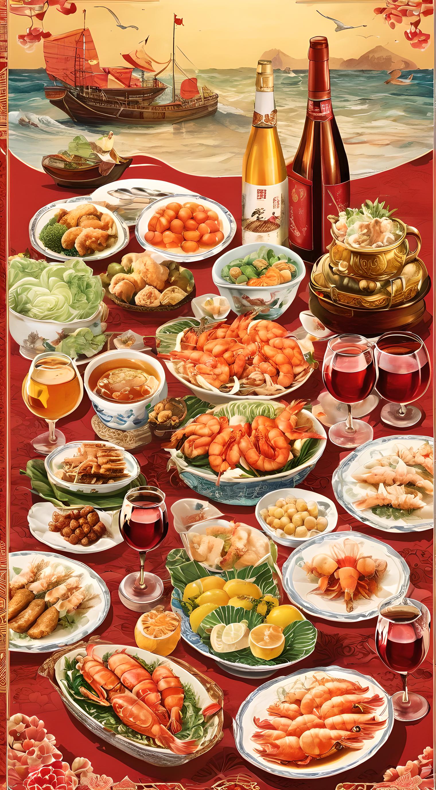 中式传统复古家宴
