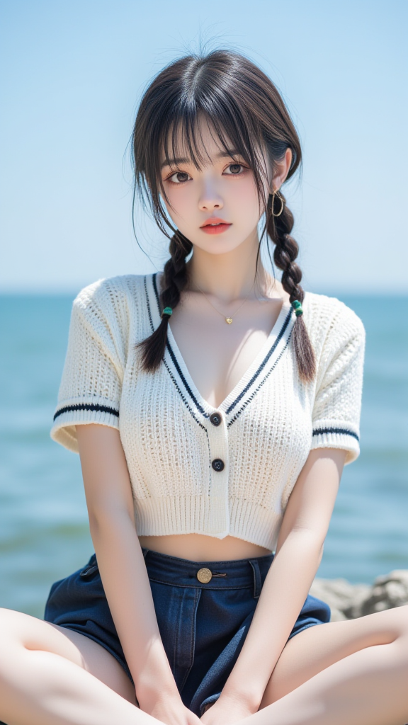 麻花辫子女孩