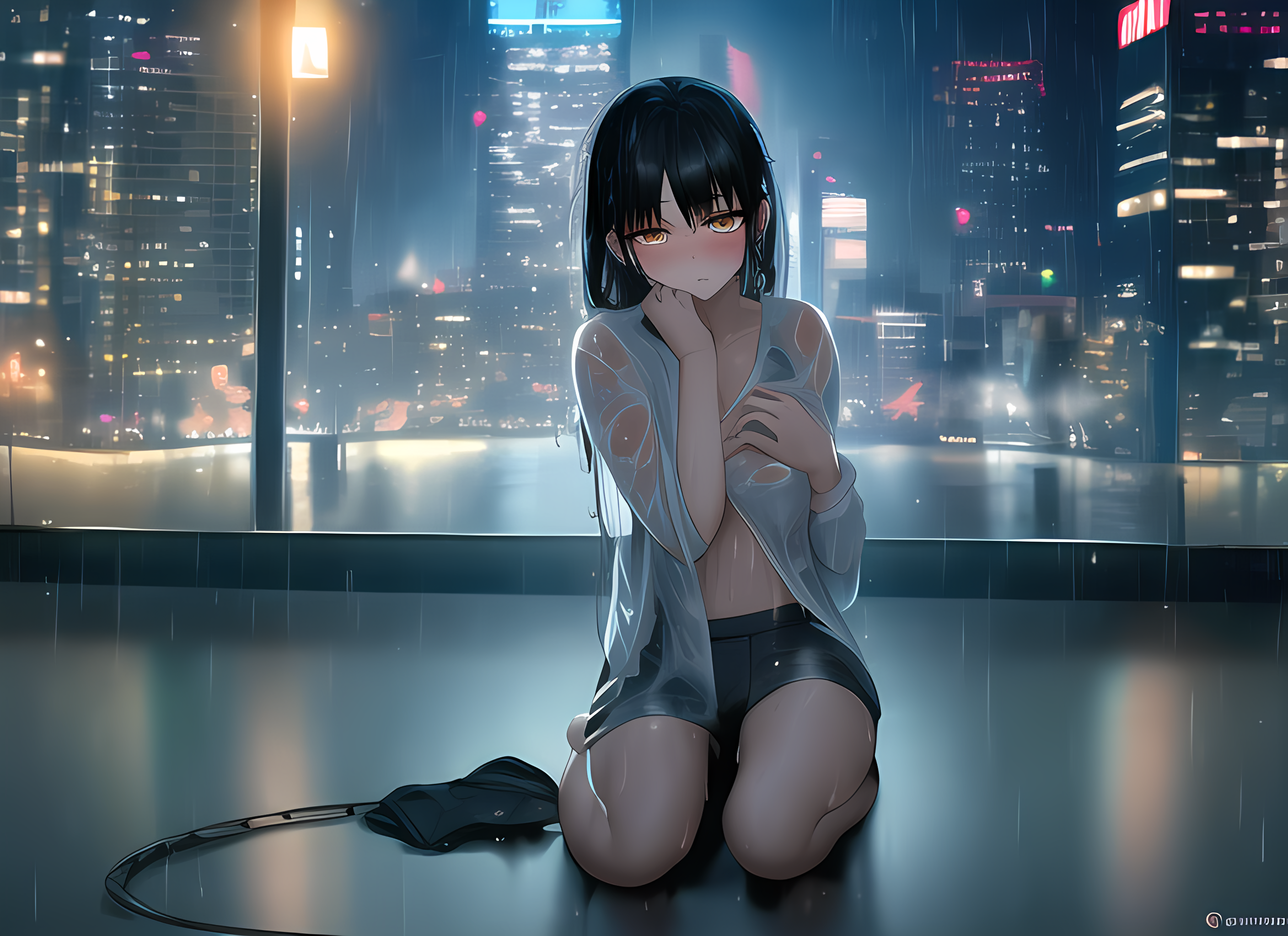 赛博雨夜