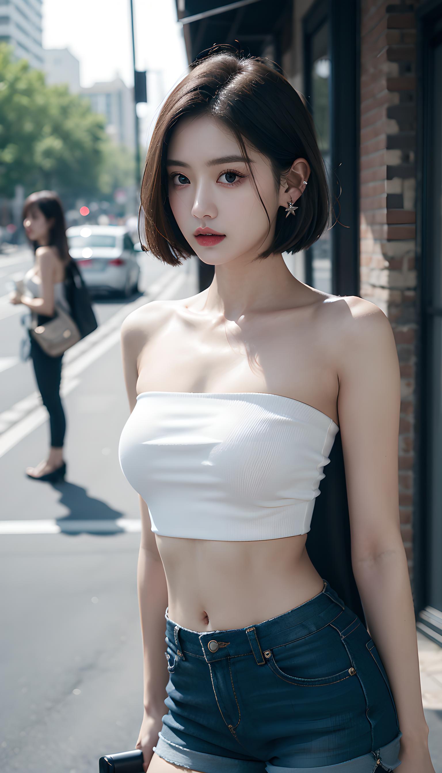 短发女孩