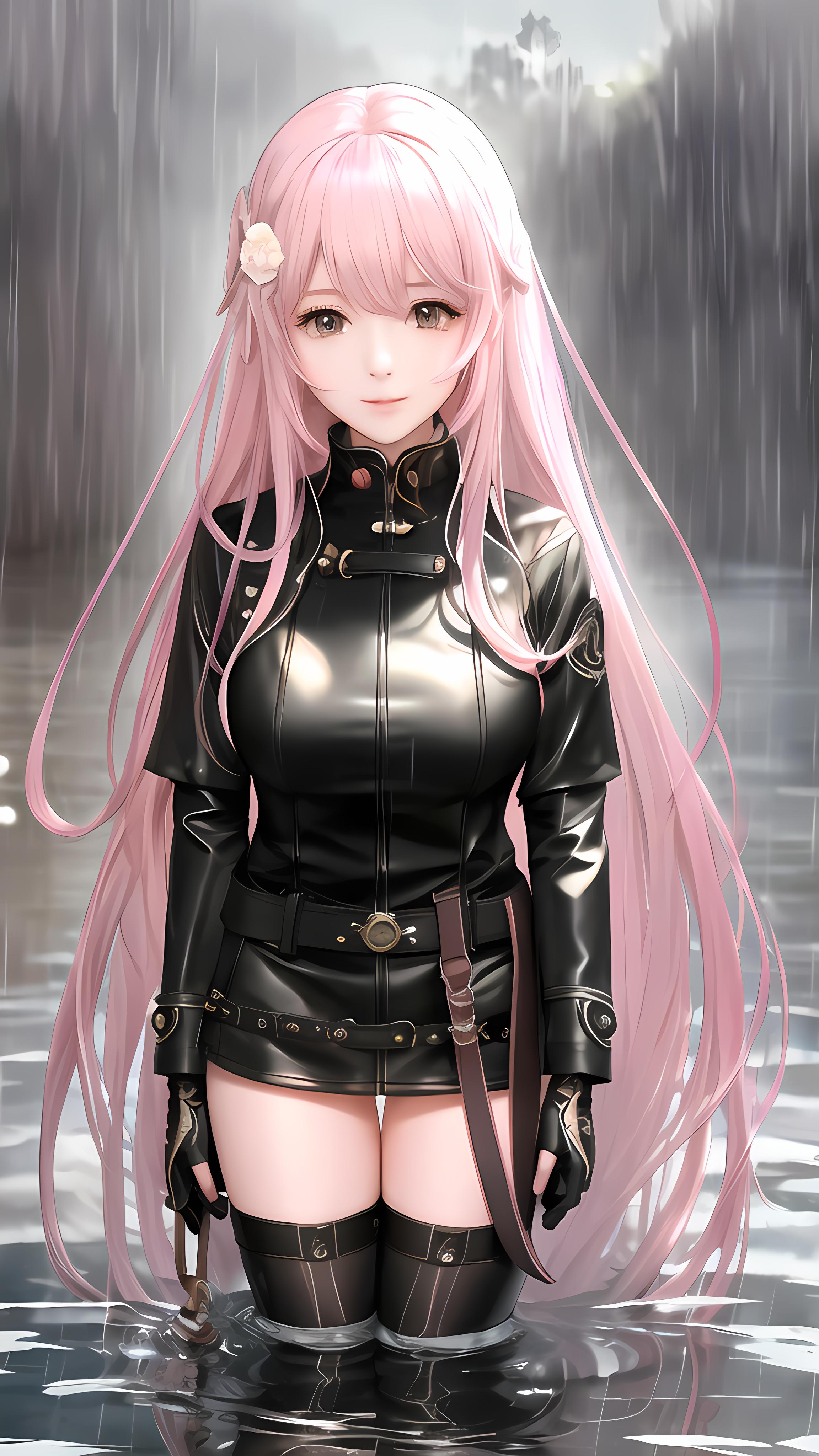 雨中美少女