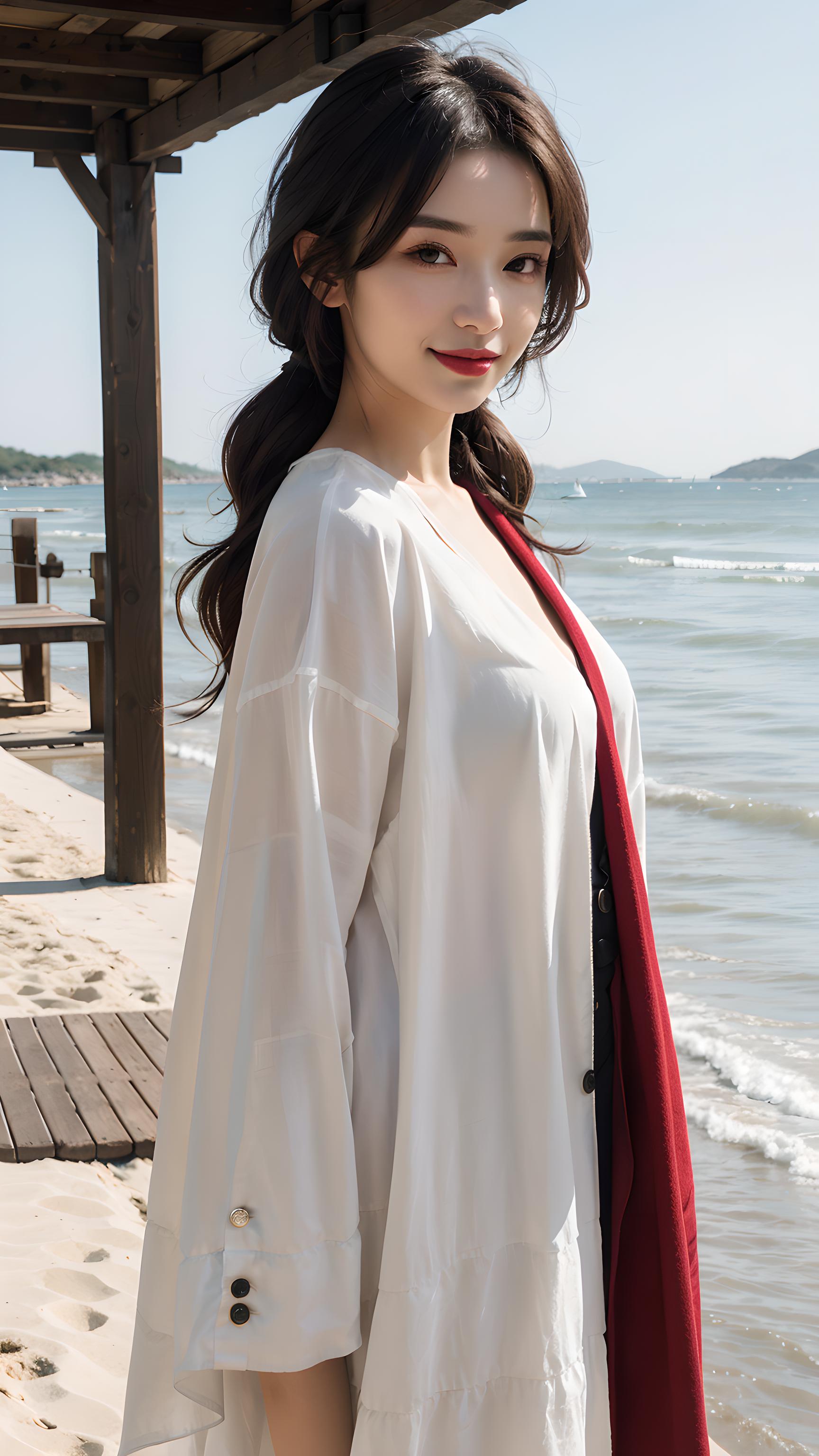 海边美女