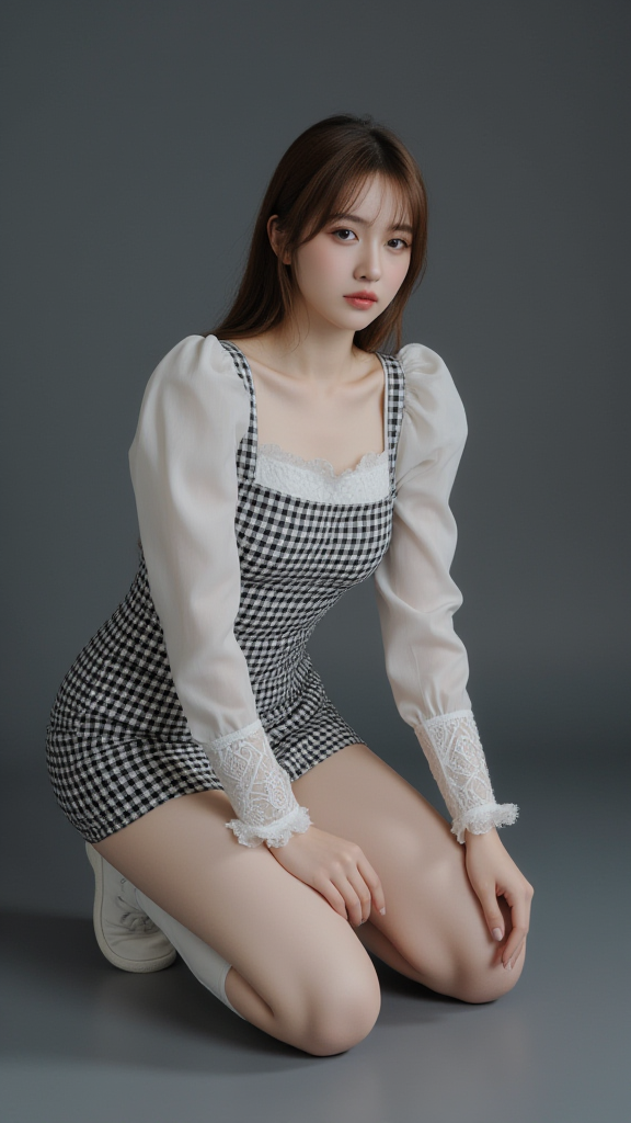 格子裙女孩