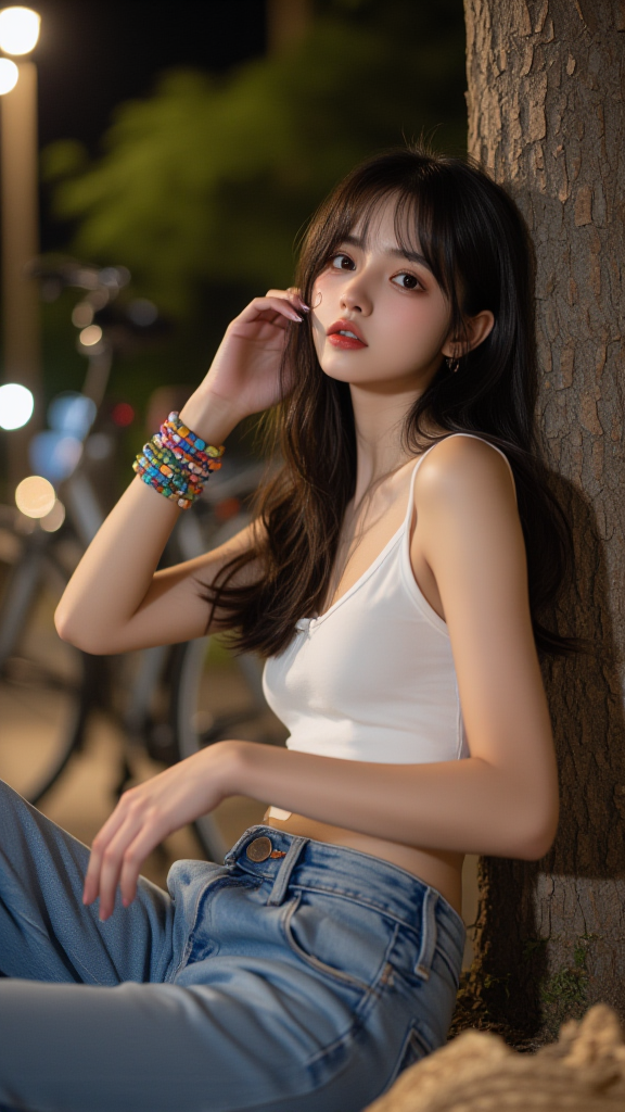 大树下的女孩