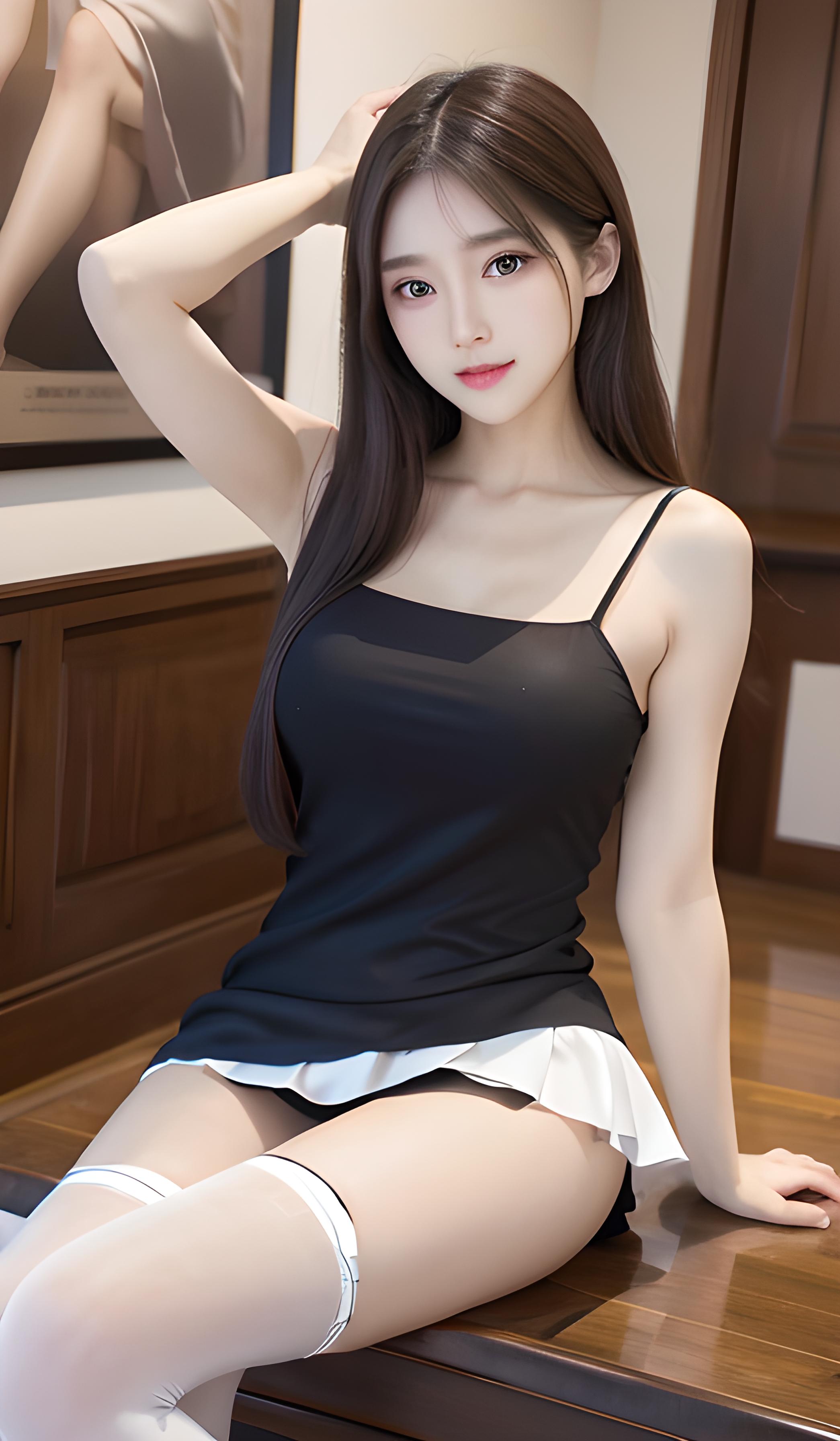 黑群不露美女