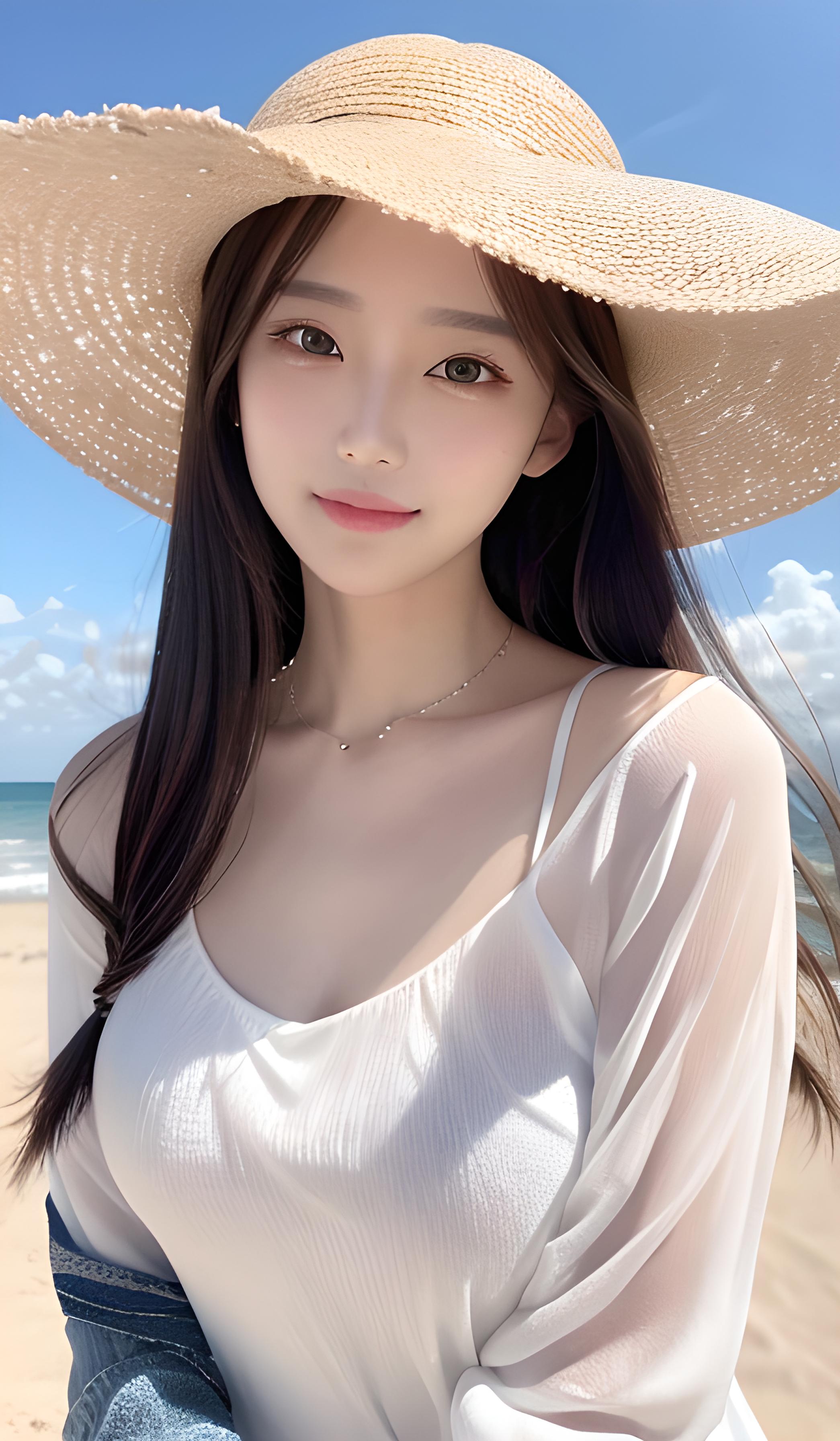 海边美女