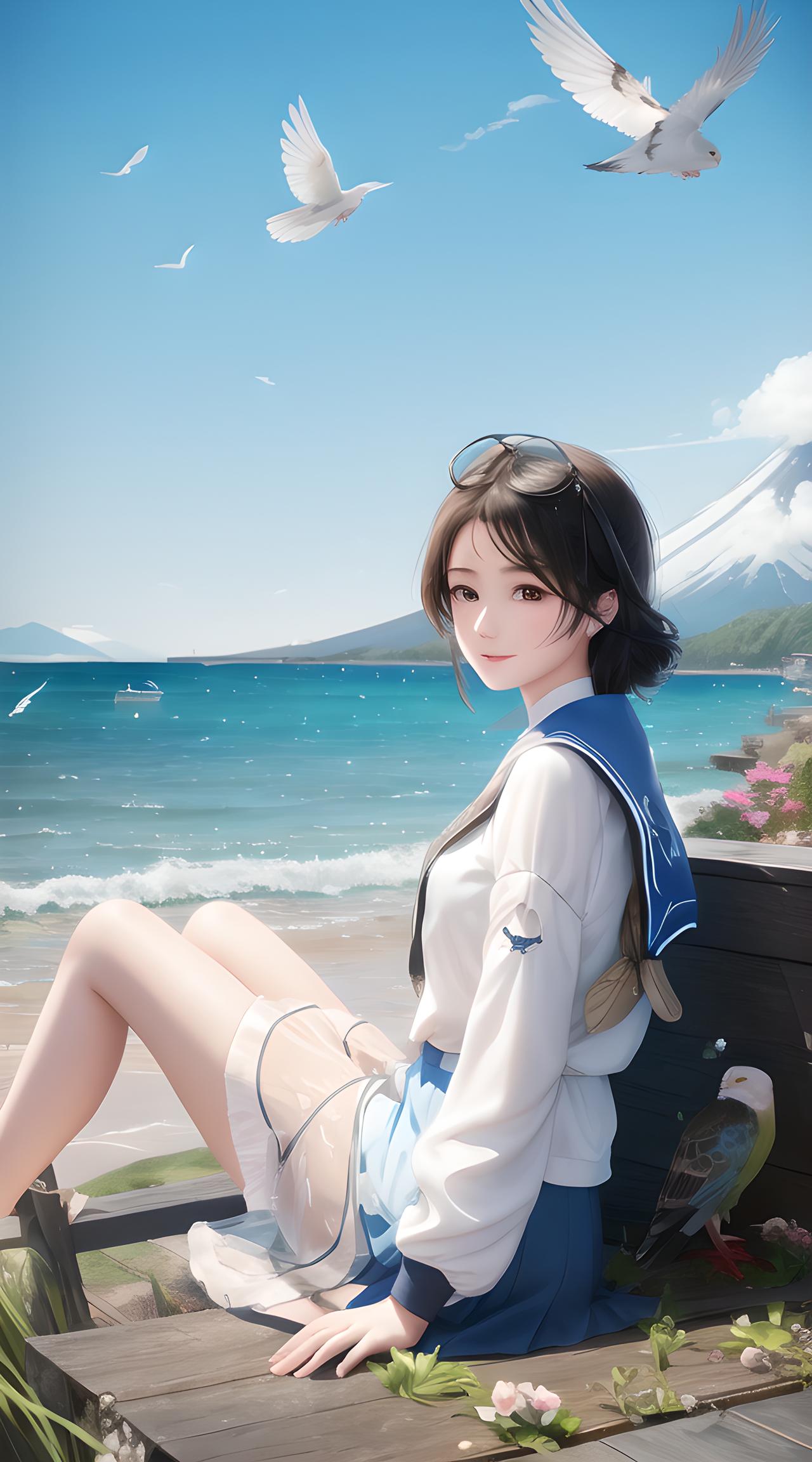 海边女孩