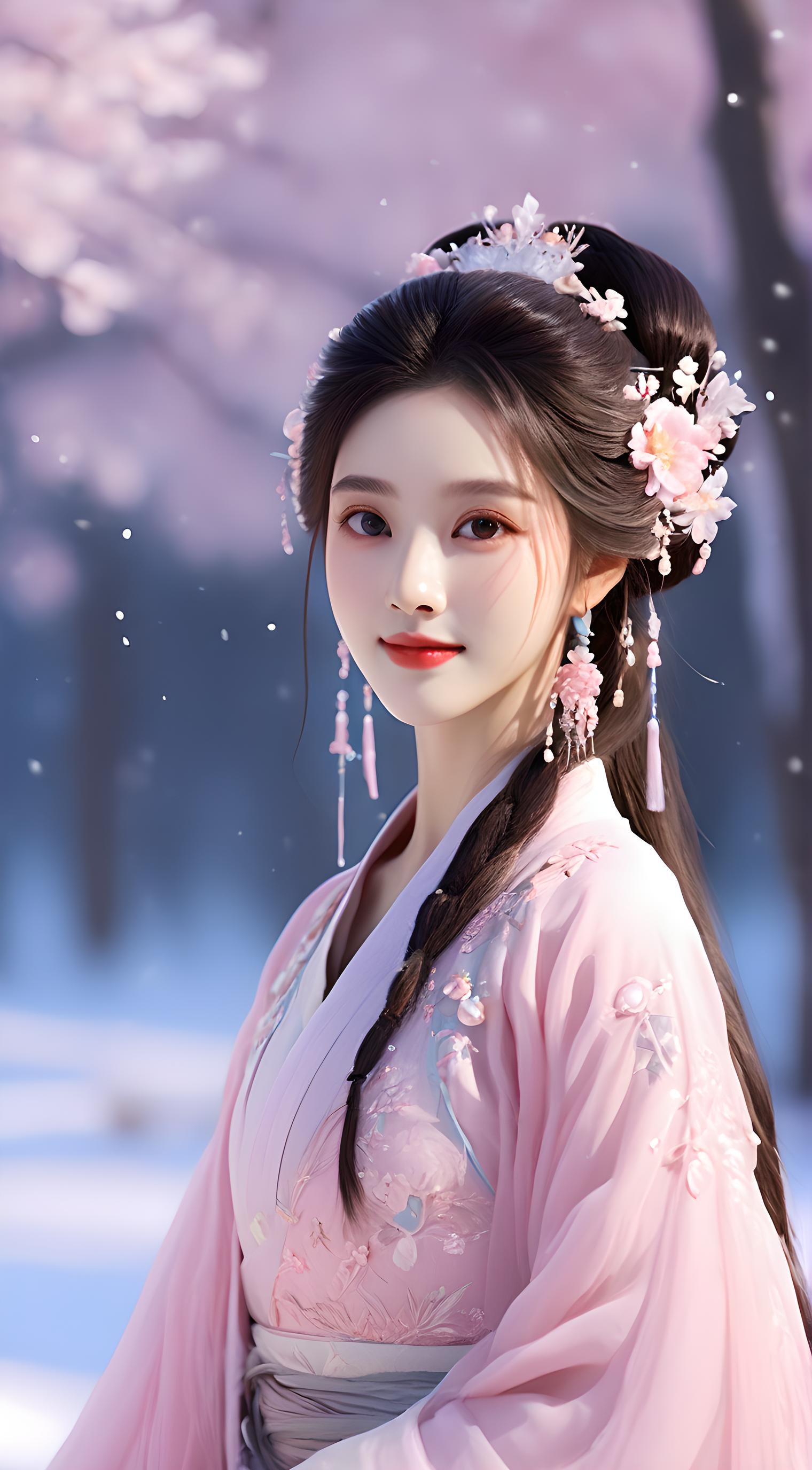 雪中悍汉服行