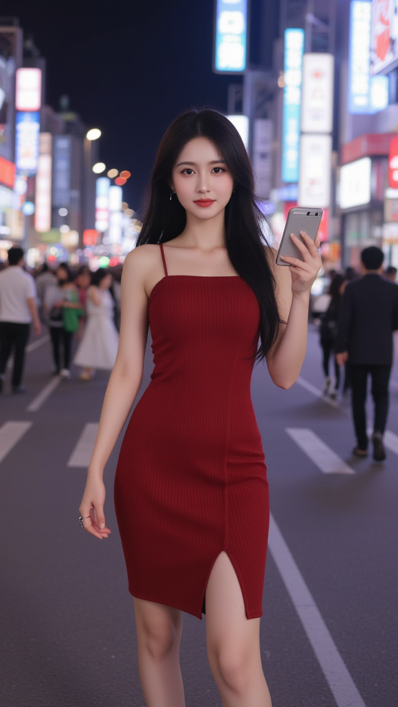 吊带连衣裙女孩