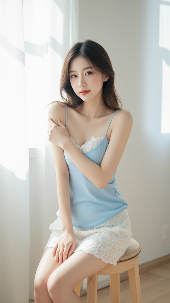 吊带裙女孩