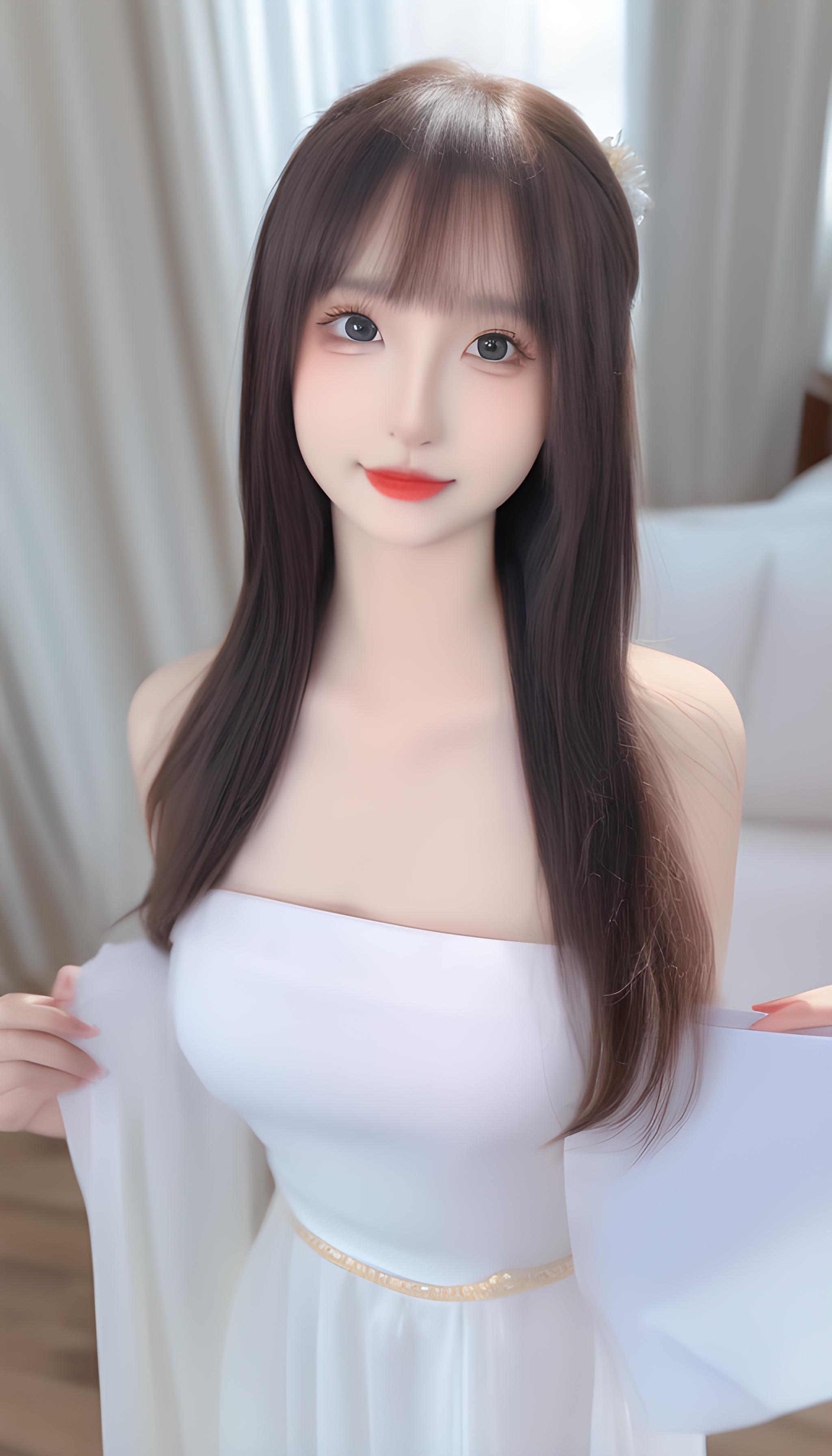 白净的美女