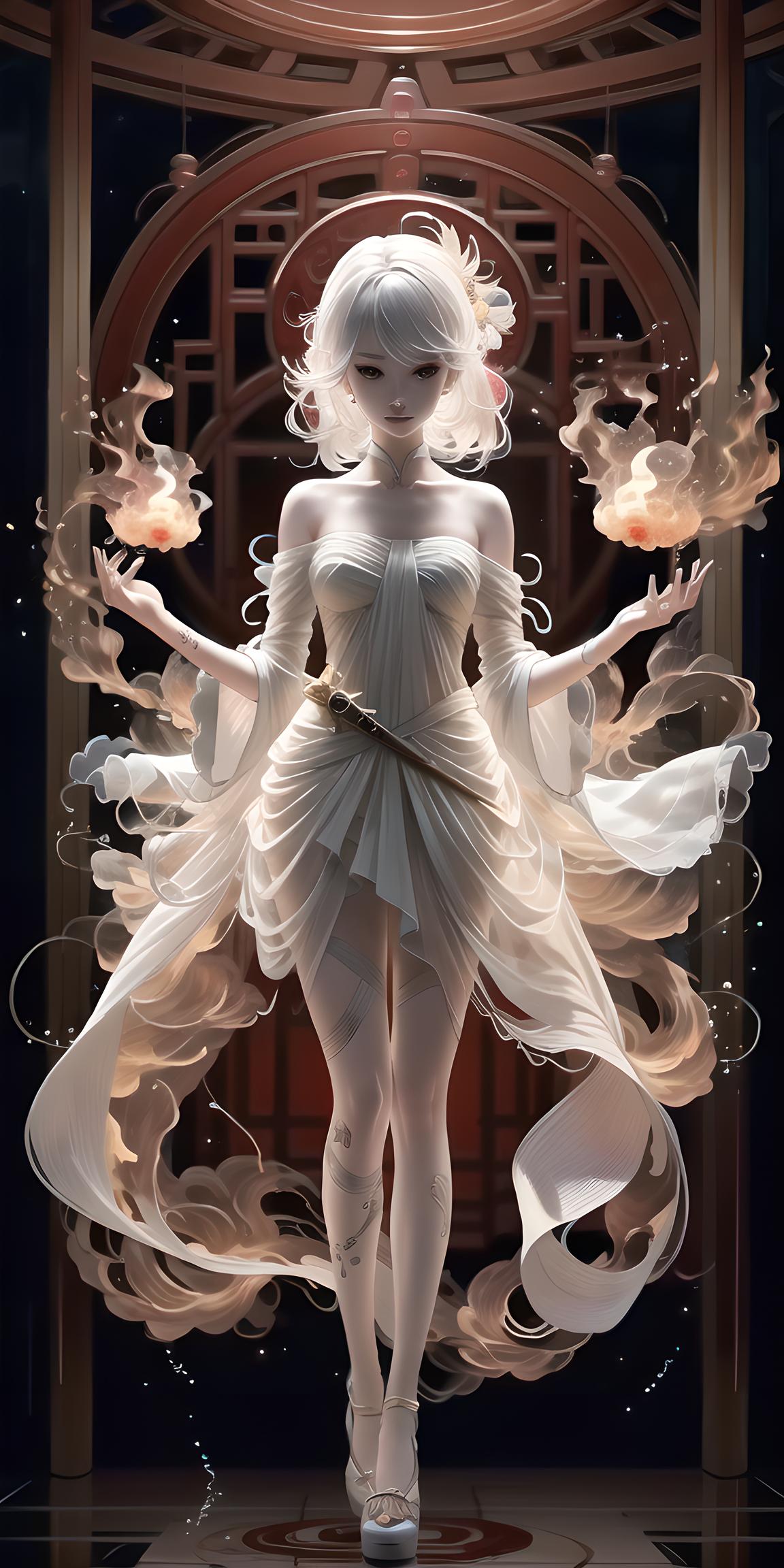 汉服美女之白焰女神