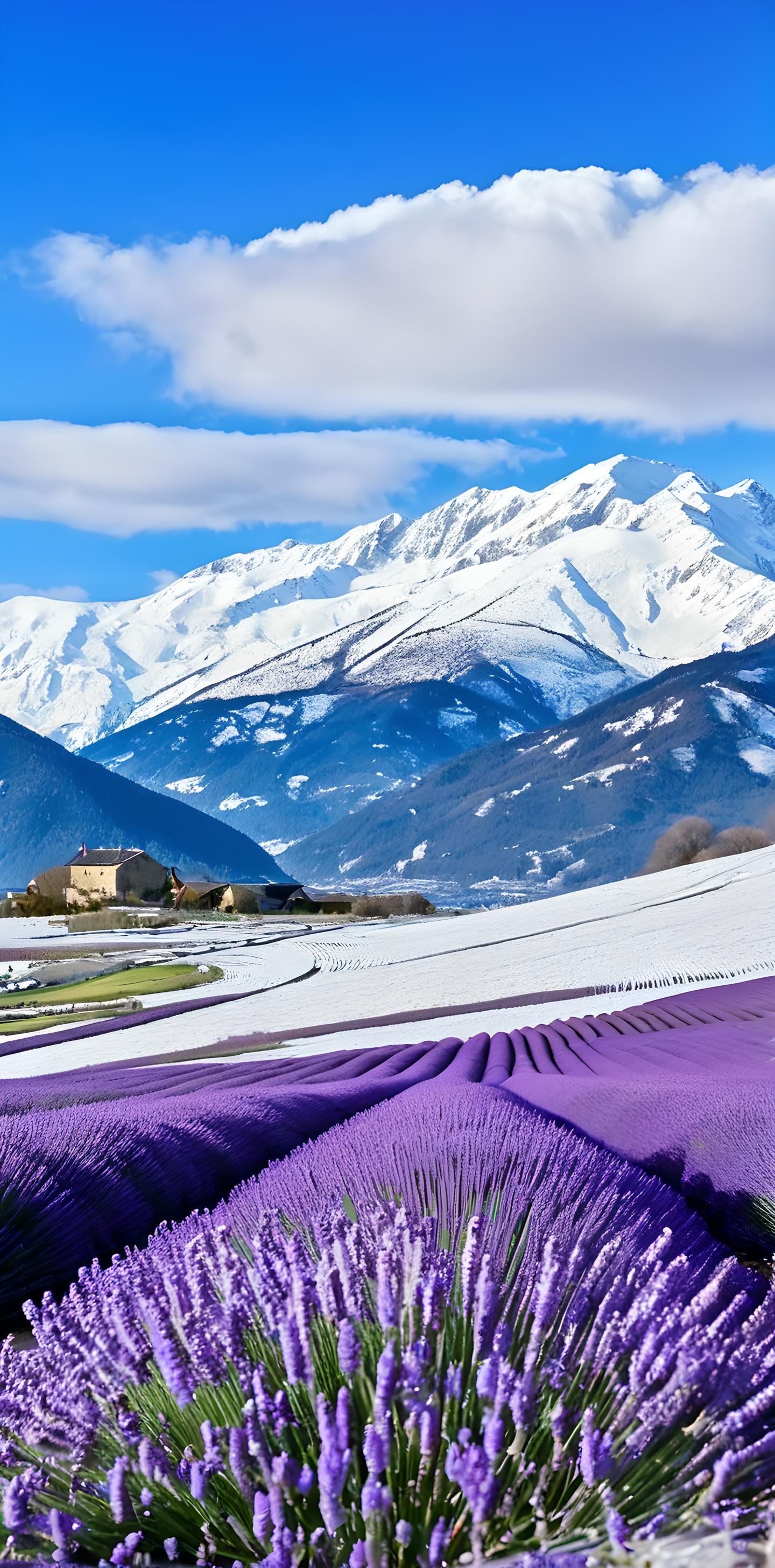 雪山花海