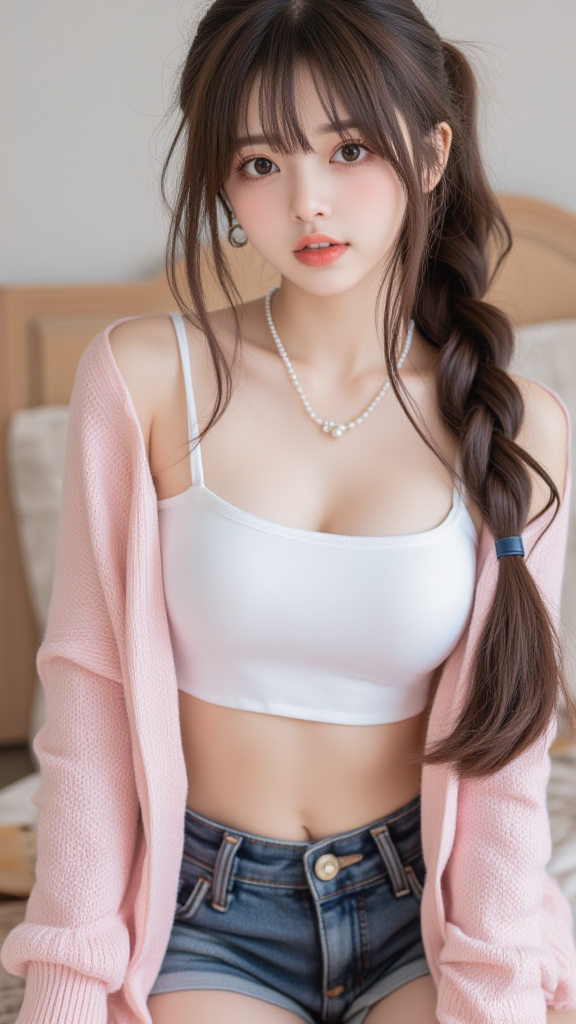 麻花辫子女孩