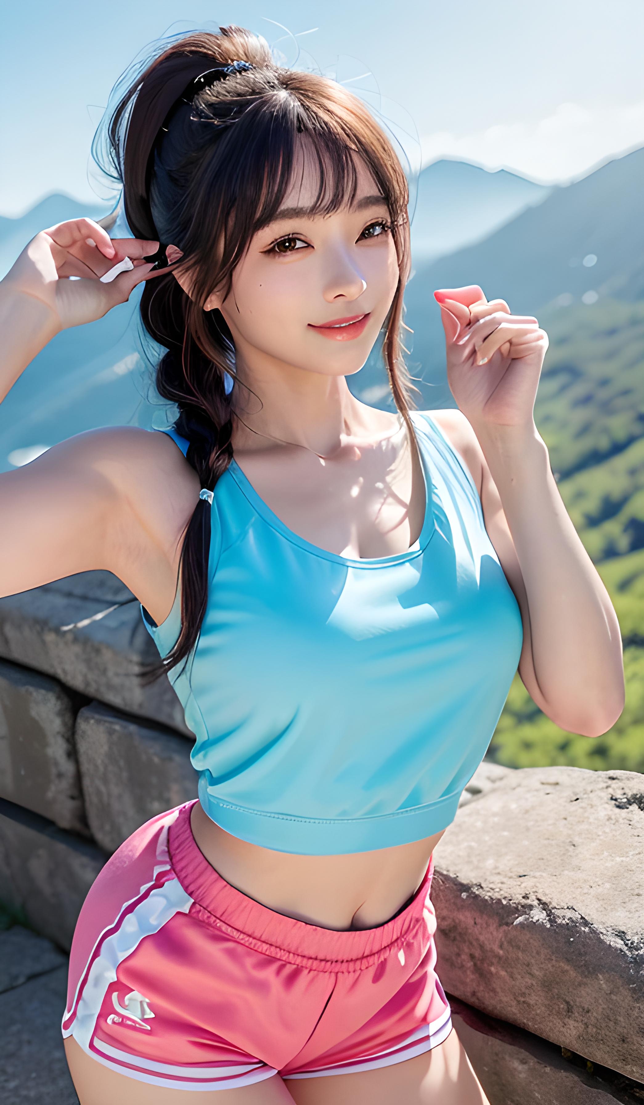 登山美女