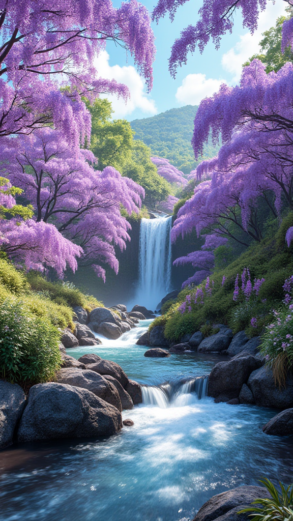 瀑布流水