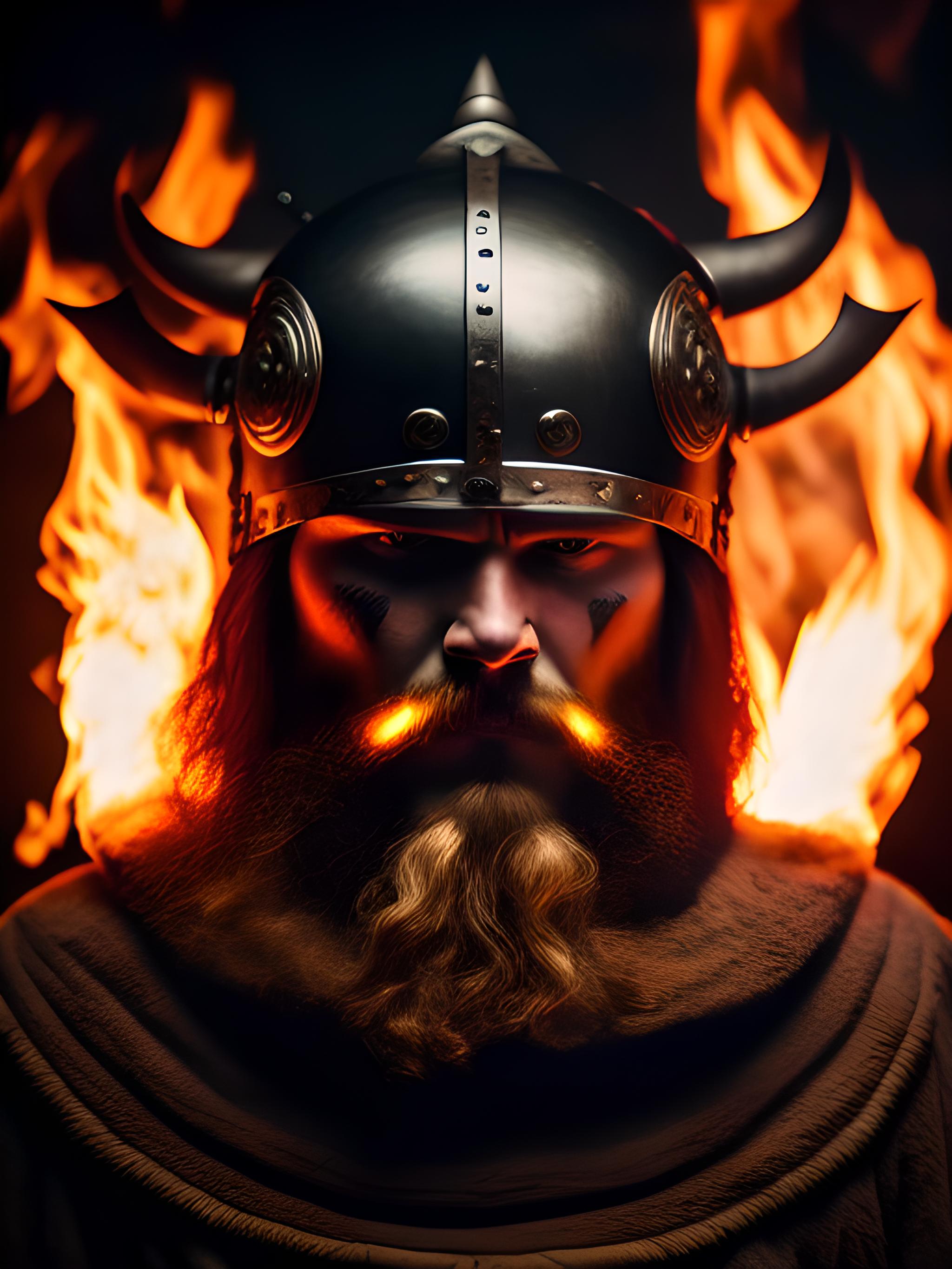 a furious Viking