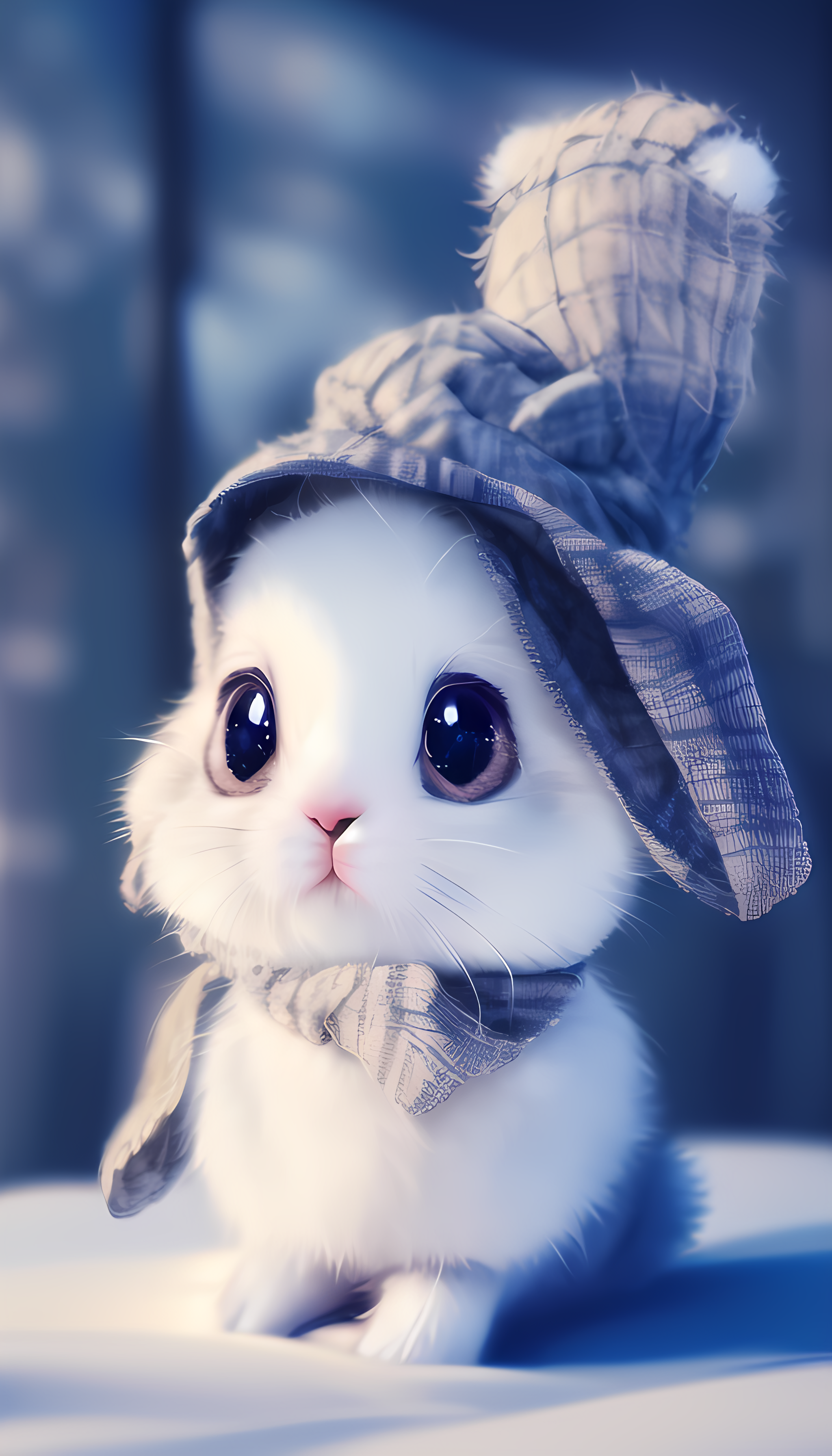 冬日小白兔
