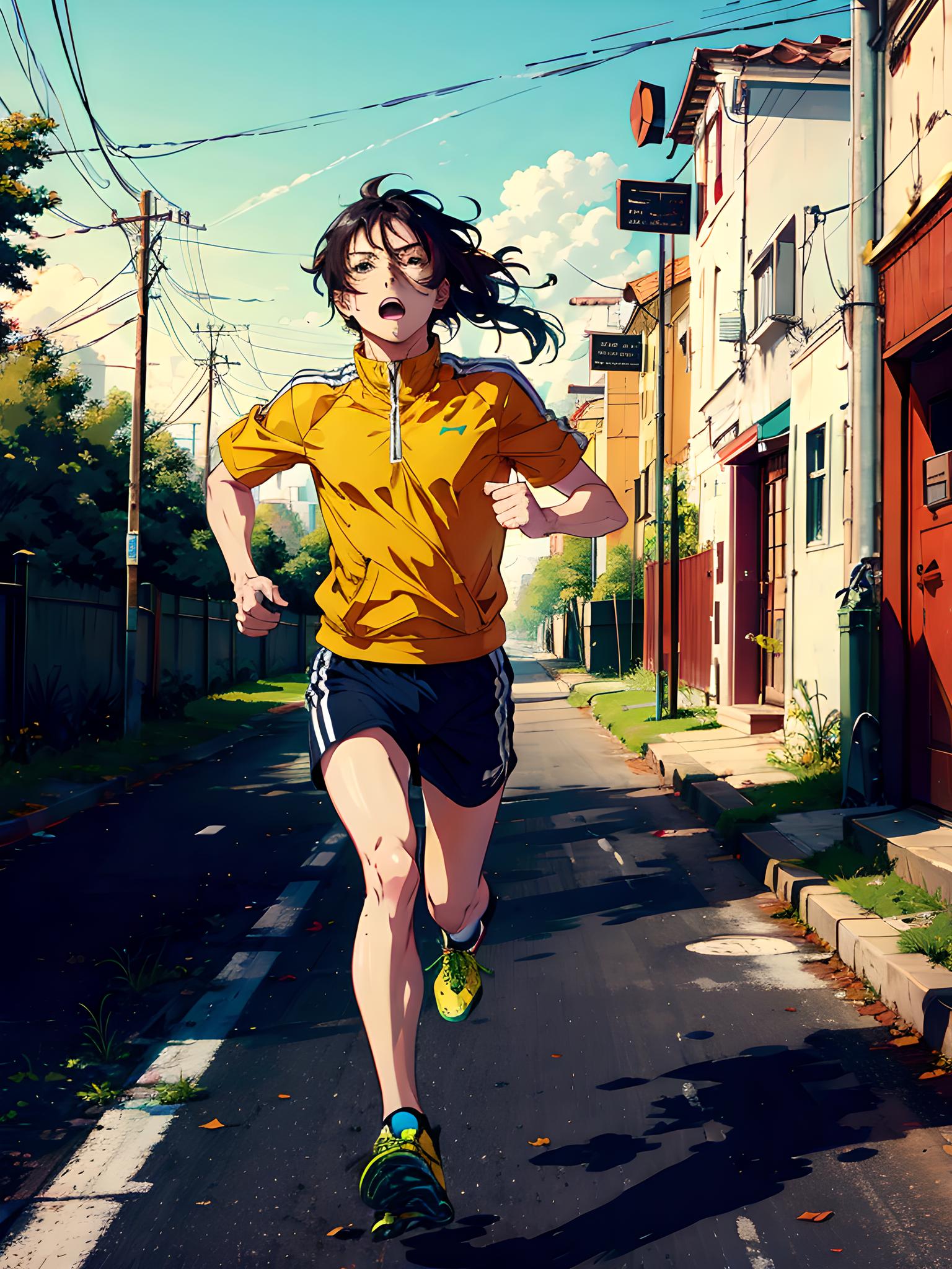 跑步