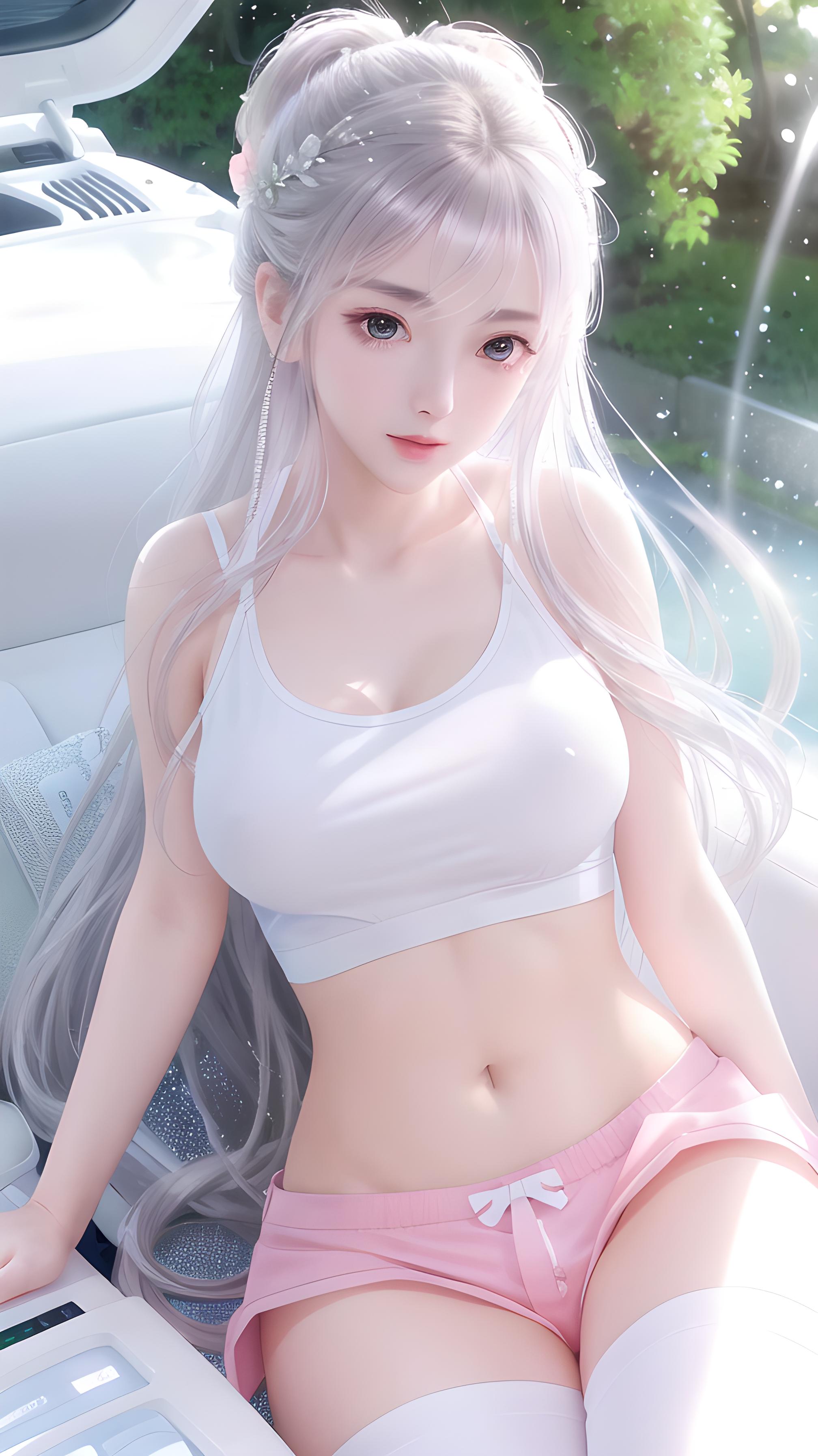 粉白少女