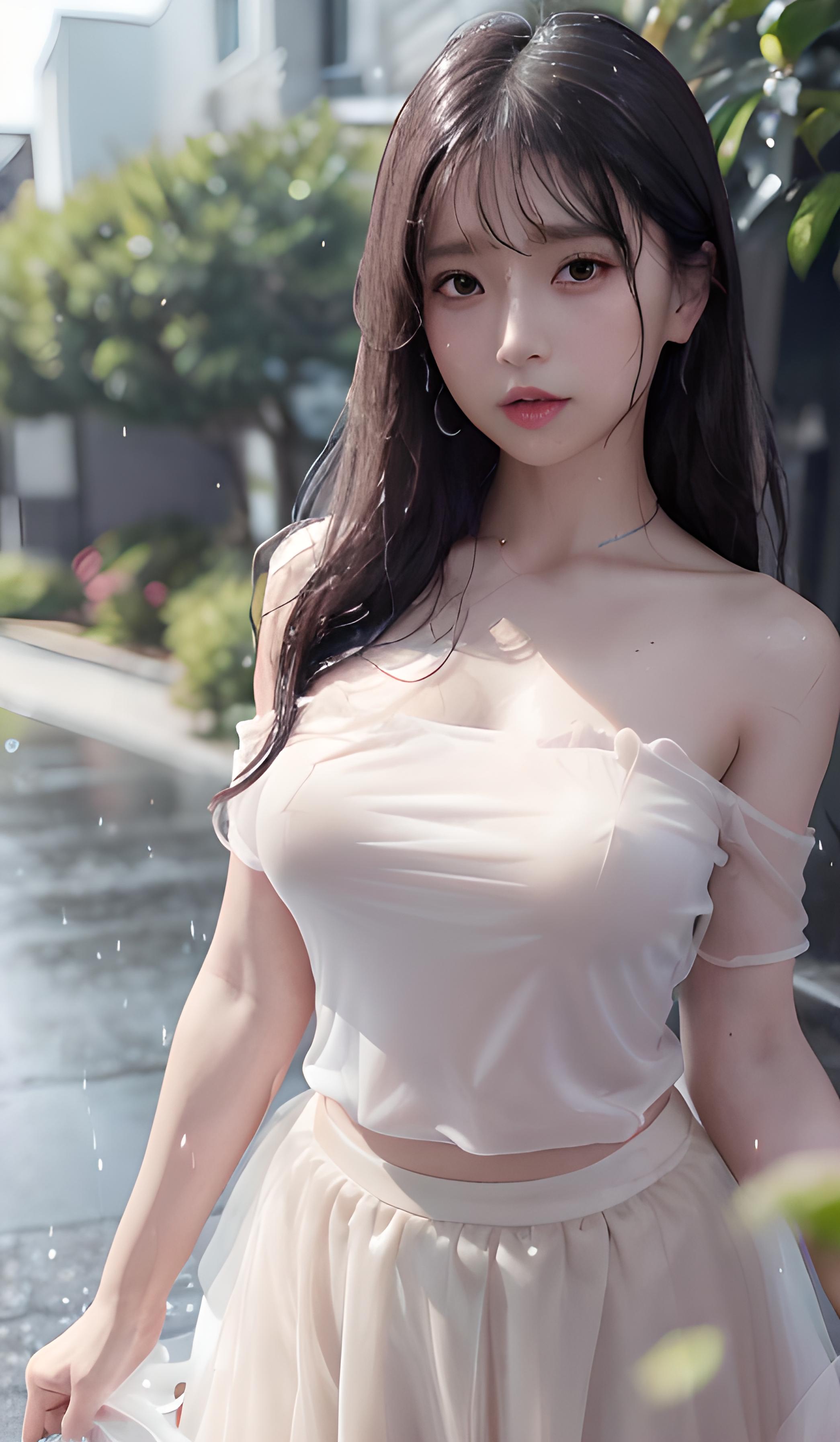 雨中美少女