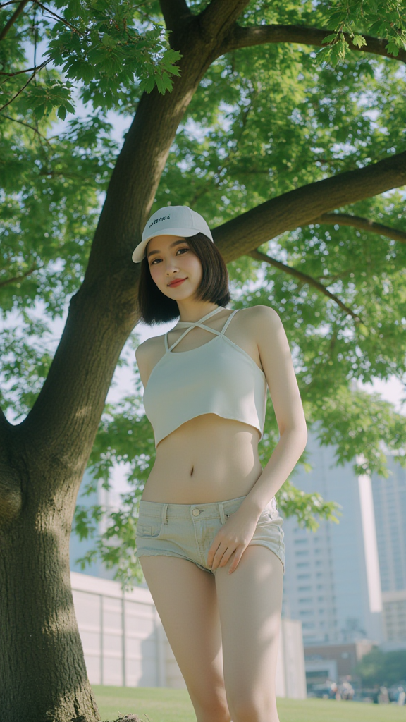大树下女孩
