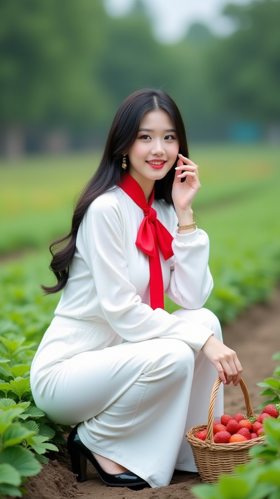 摘草莓