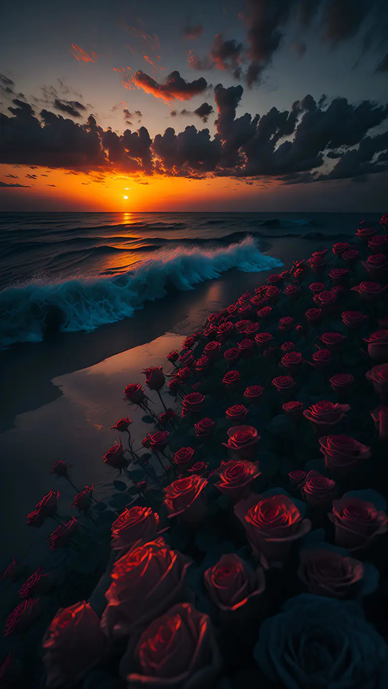 夕阳玫瑰