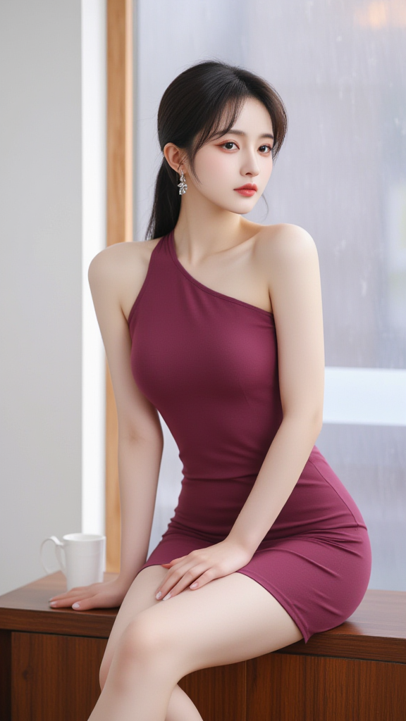 红色连衣裙女孩