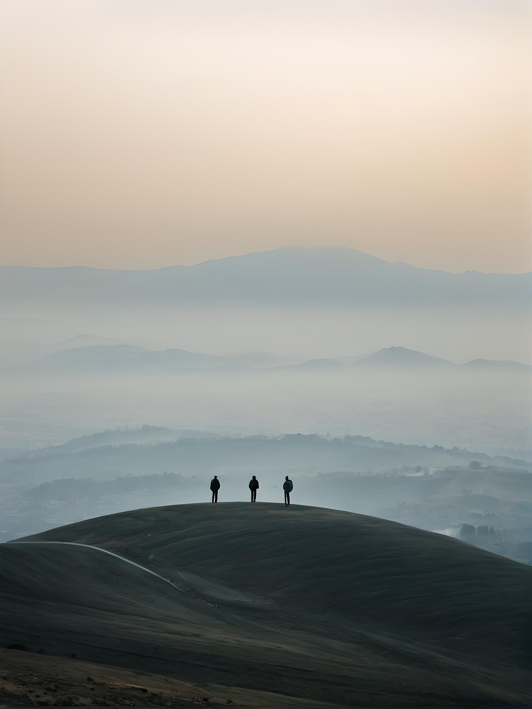 远处山  雾霾