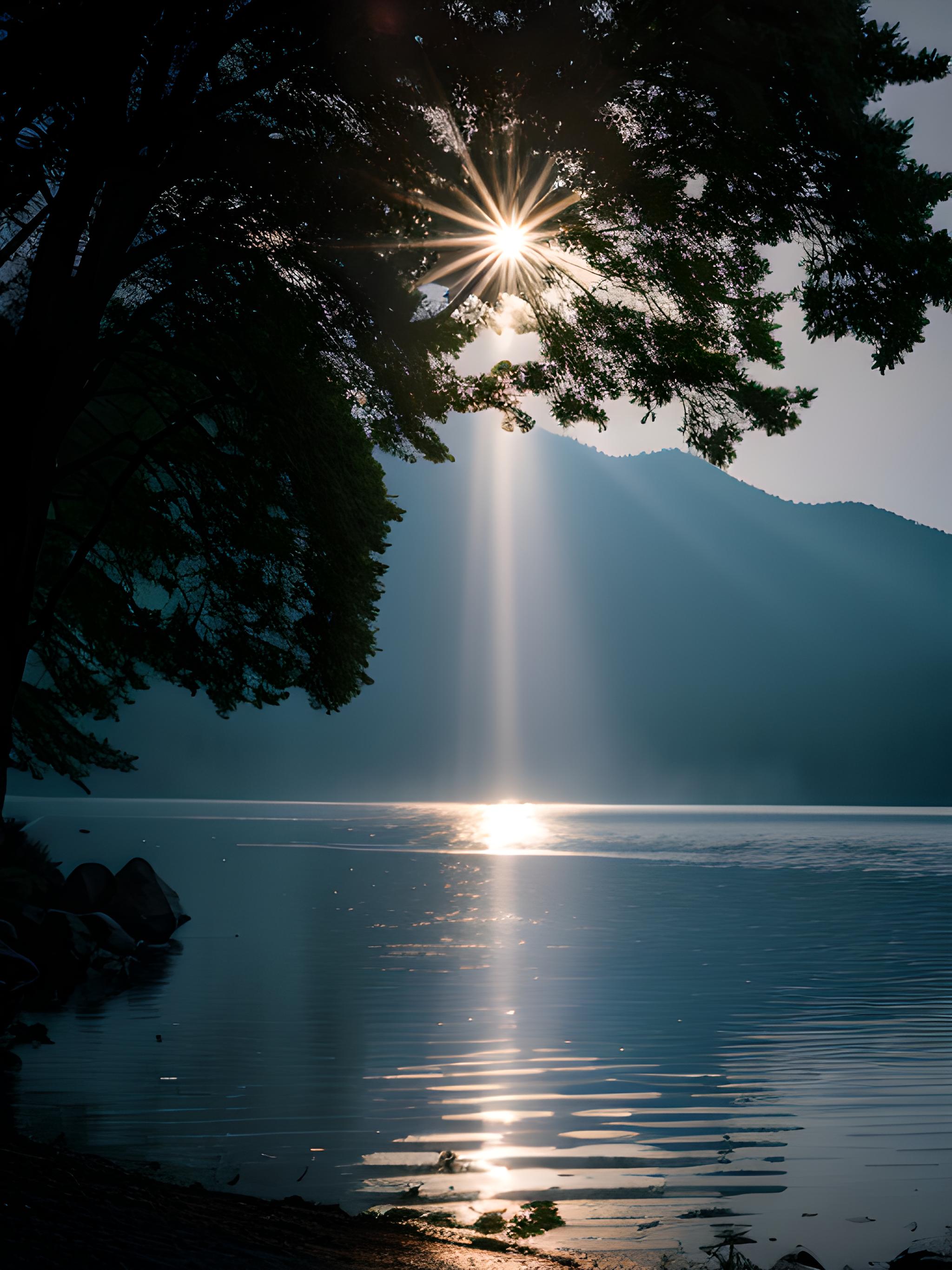 波光湖面