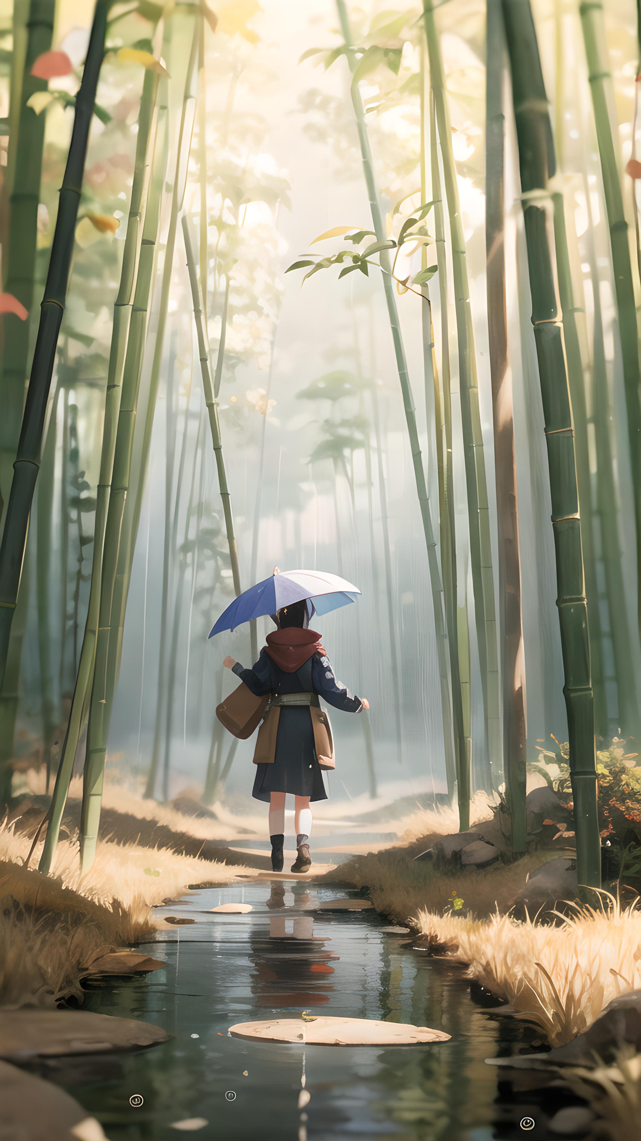 竹林听雨