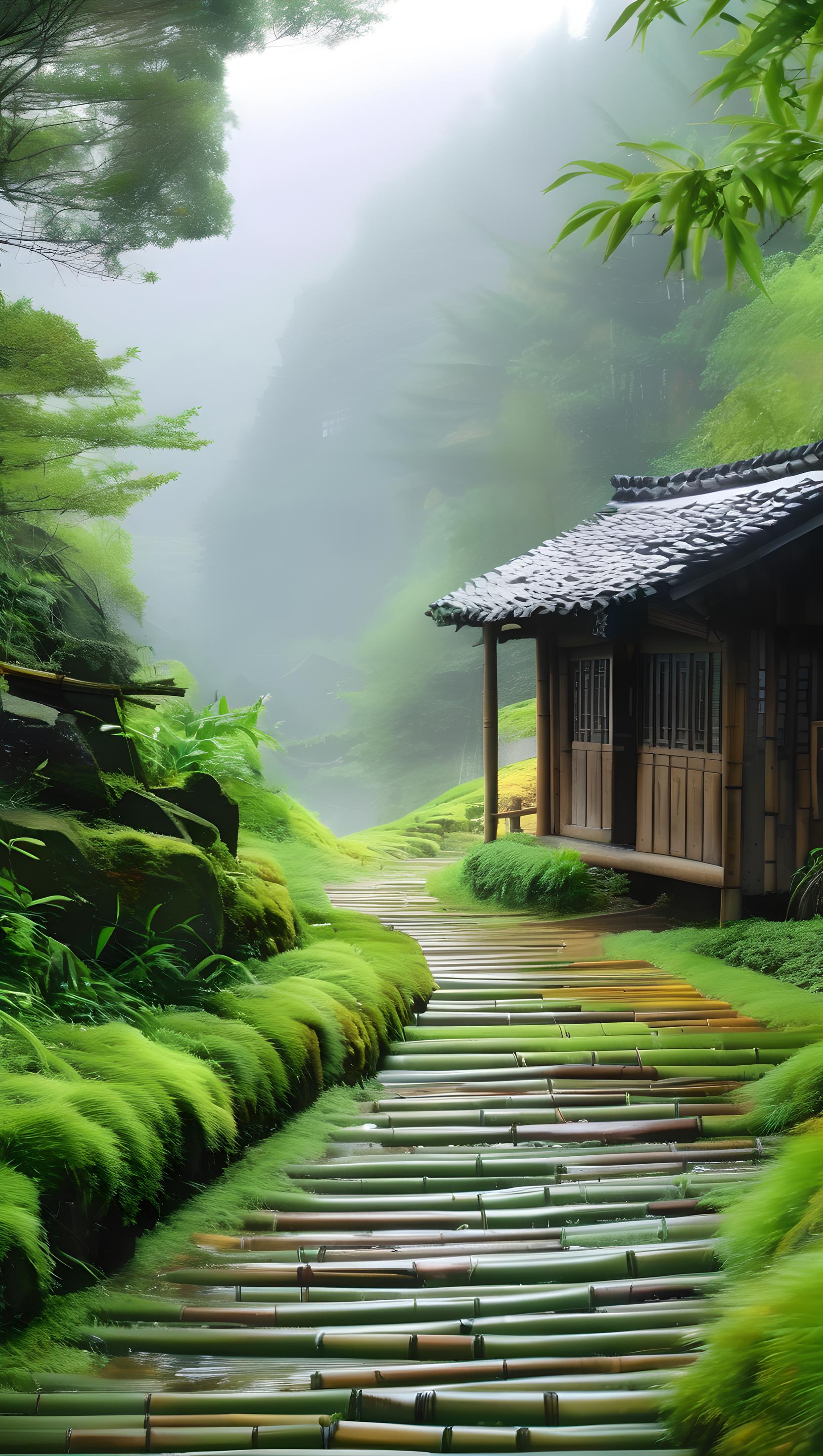 雨后竹林