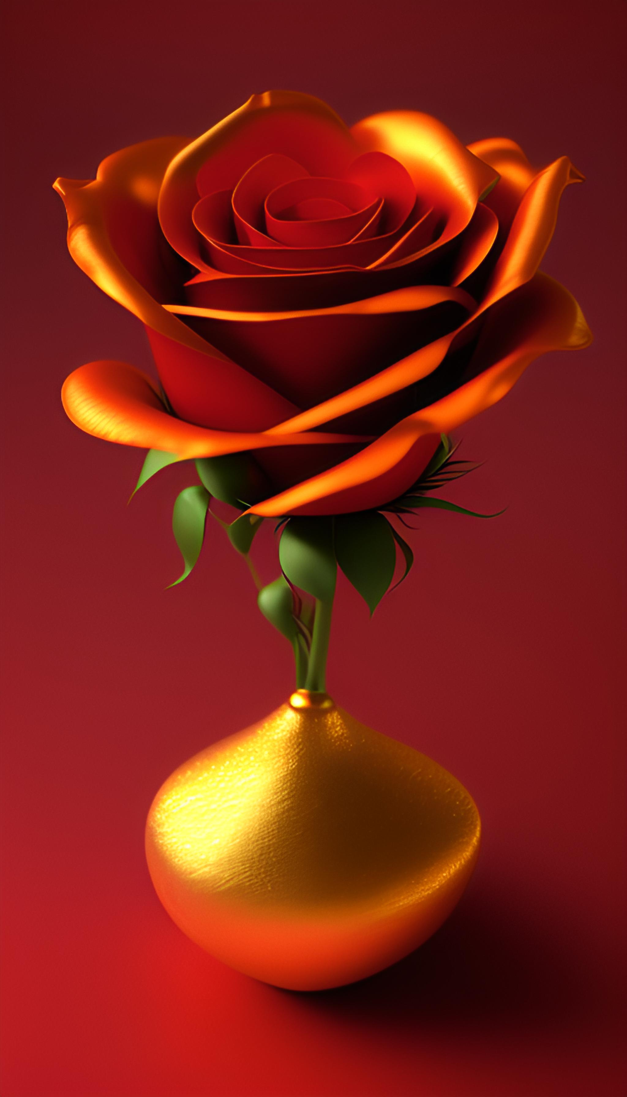 金红玫瑰花