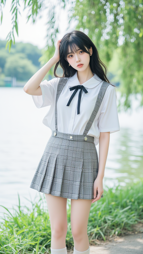 吊带裙女孩