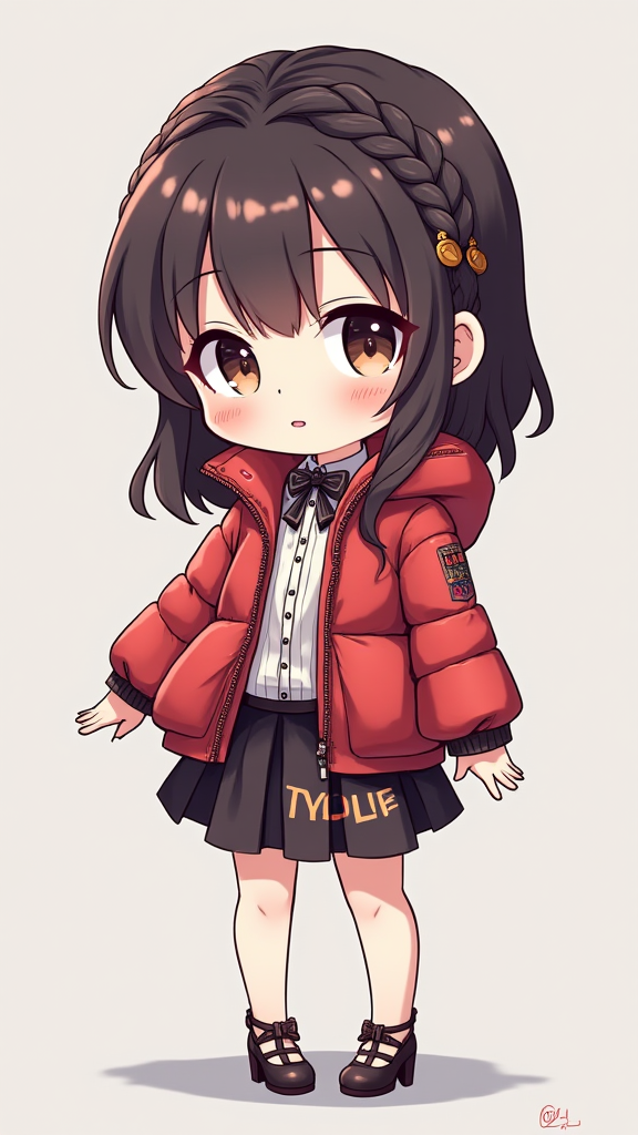Q版羽绒服女孩