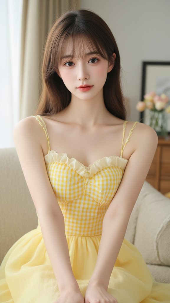 黄色连衣裙女孩
