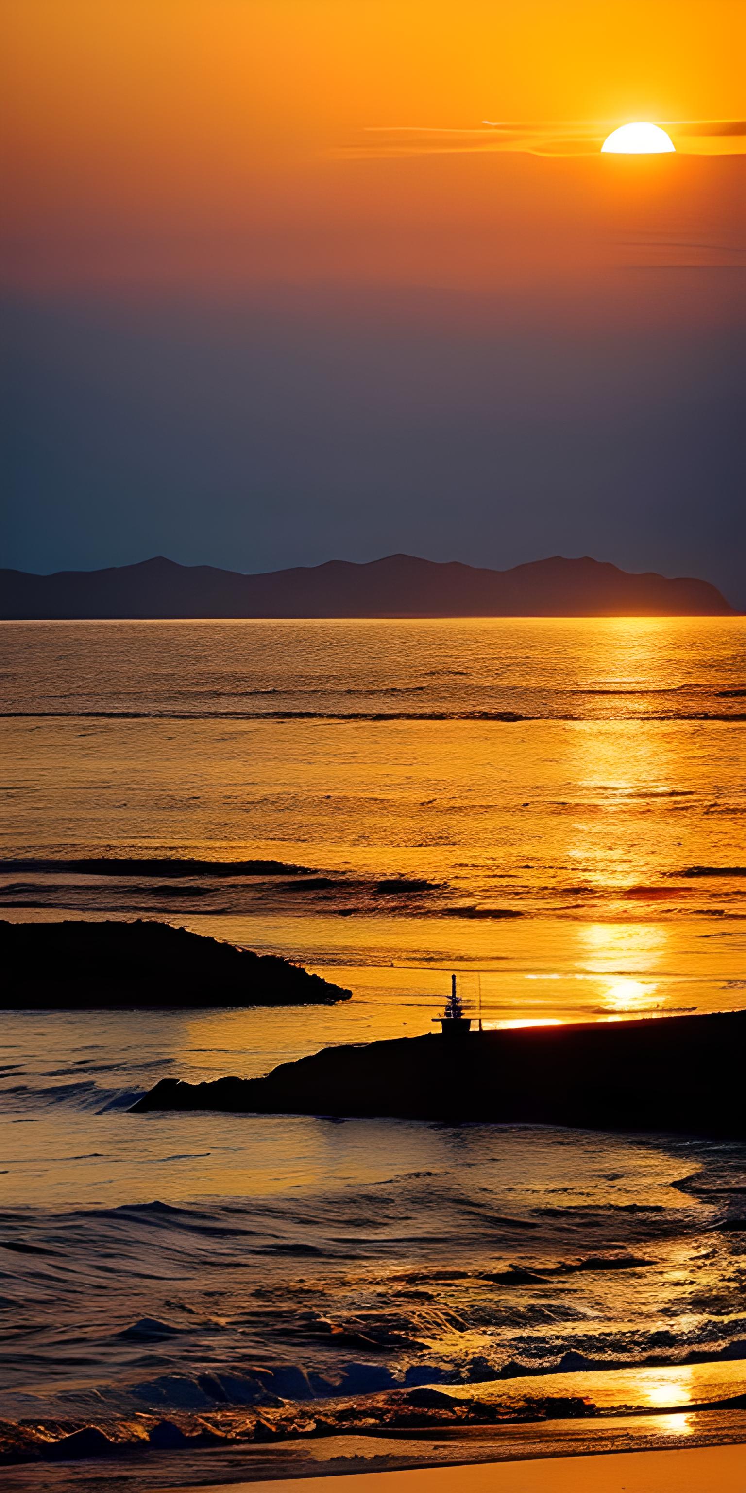 夕阳海岸