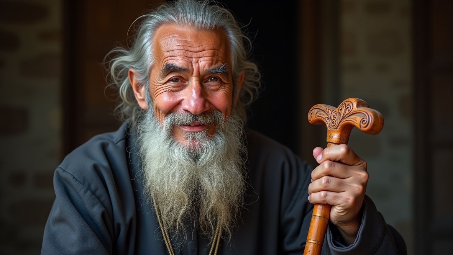 慈祥的新疆老人