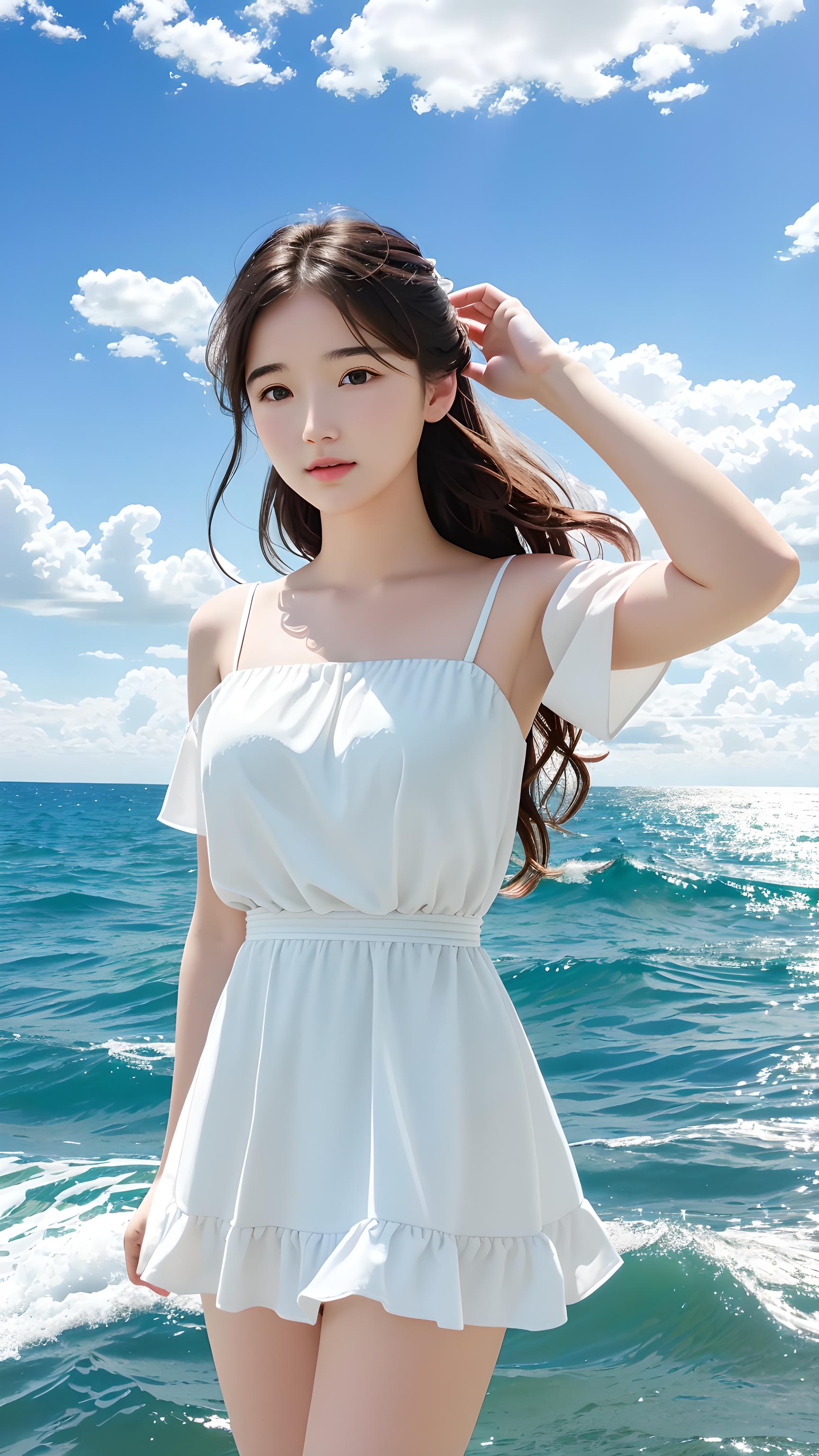 海边美女