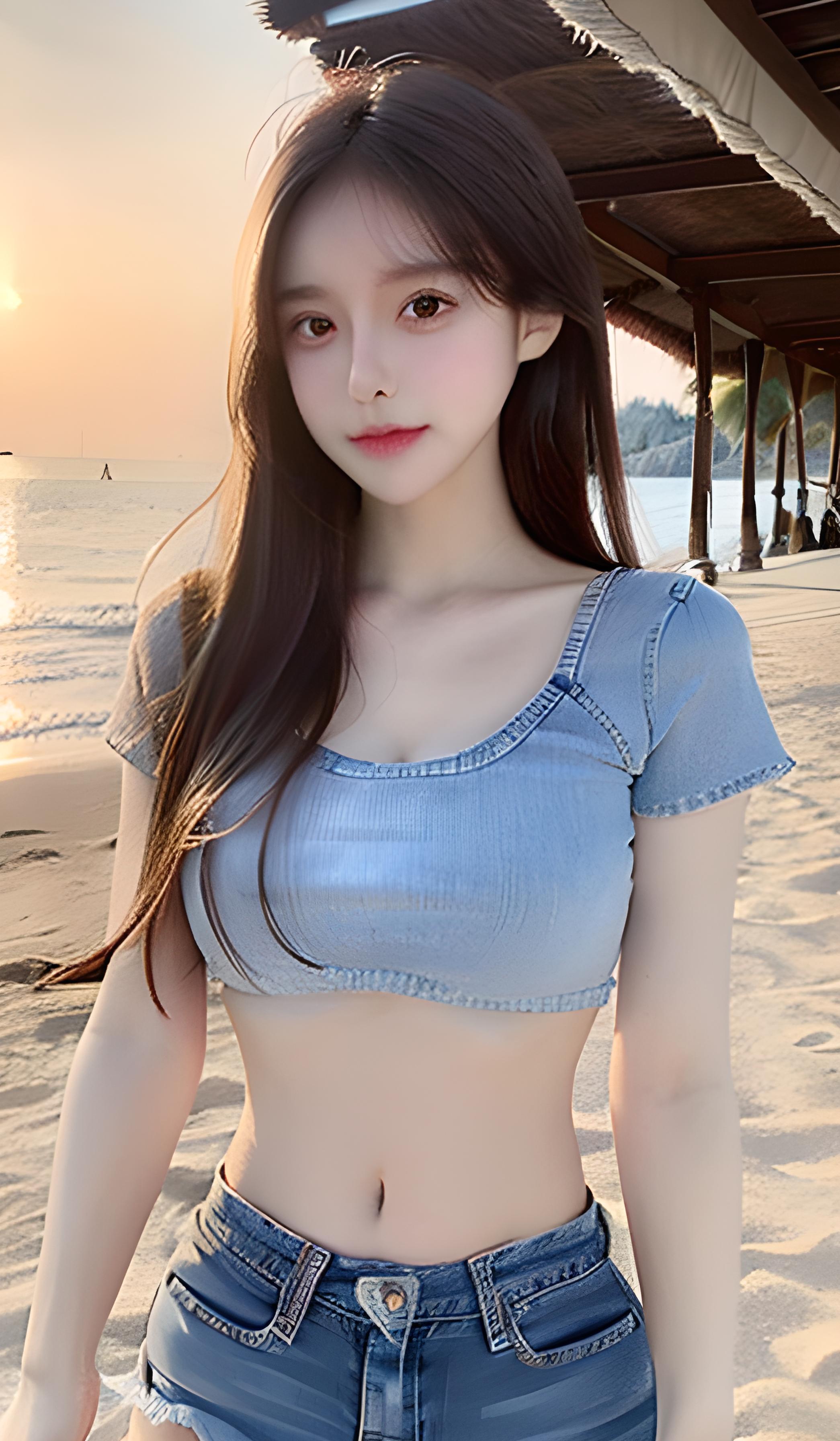 海边美女