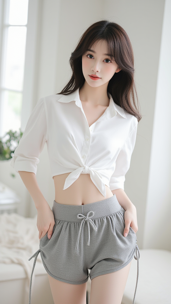 白色衬衫女孩